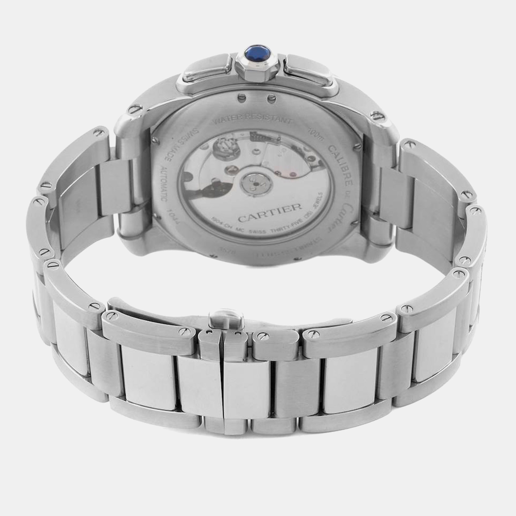 Cartier Calibre Chronograph Steel Mens Watch W7100045