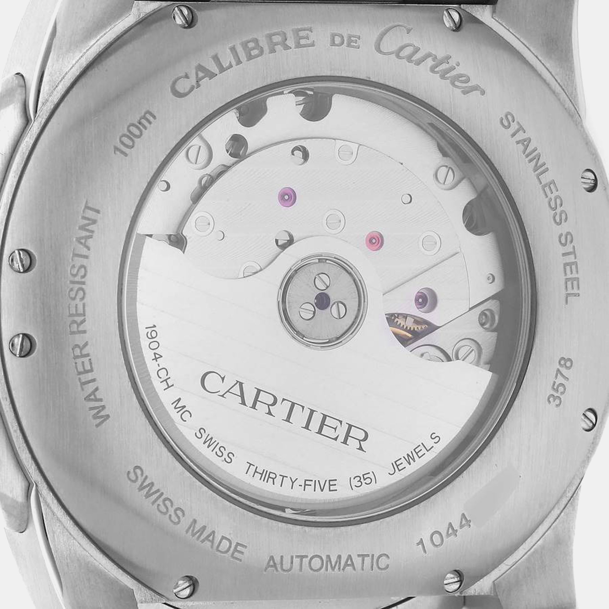 Cartier Calibre Chronograph Steel Mens Watch W7100045