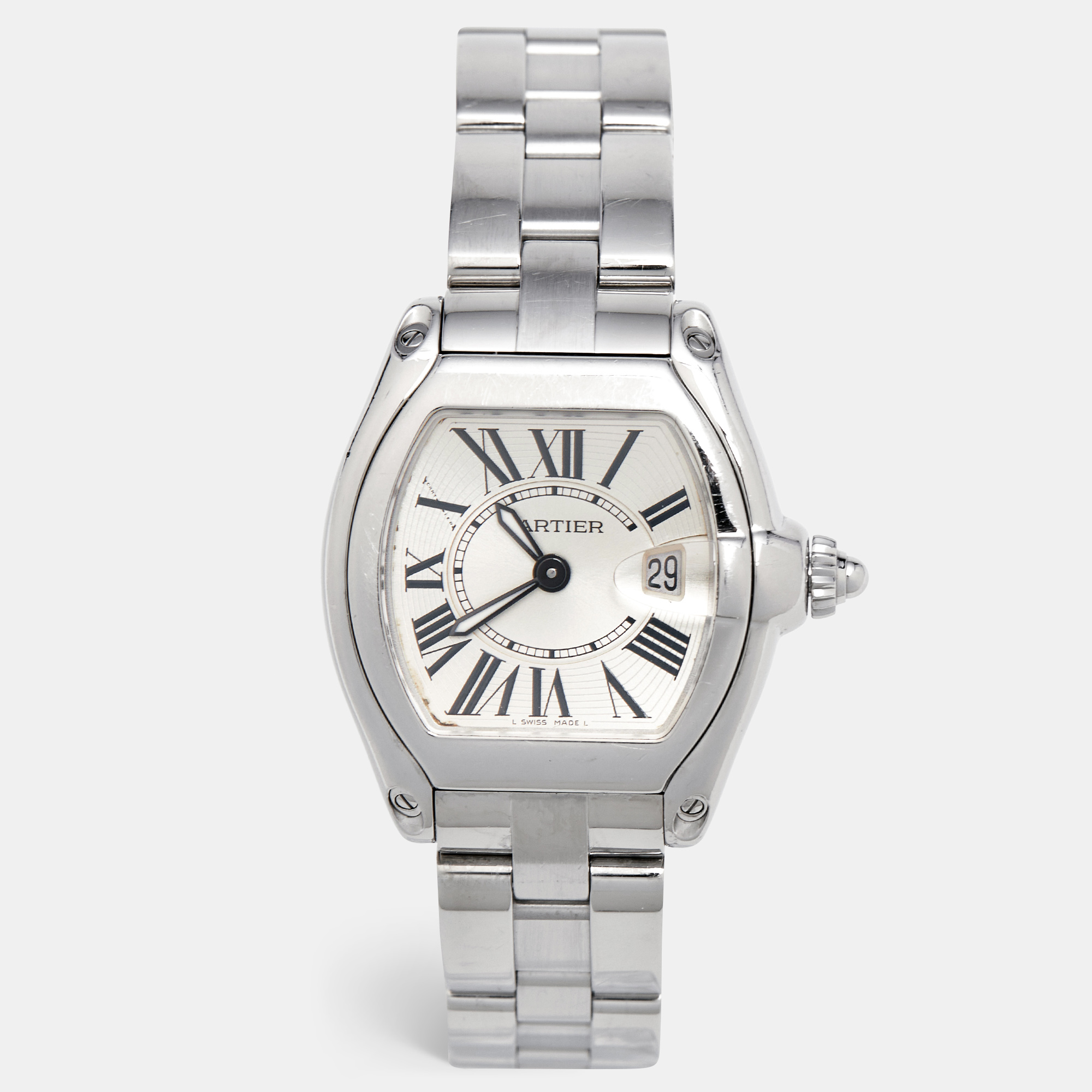 Cartier Silver Stainless Steel Roadster W62016V3 Women's Wristwatch
Cartier Silver Stainless Steel Roadster W62016V3 Women's Wristwatch