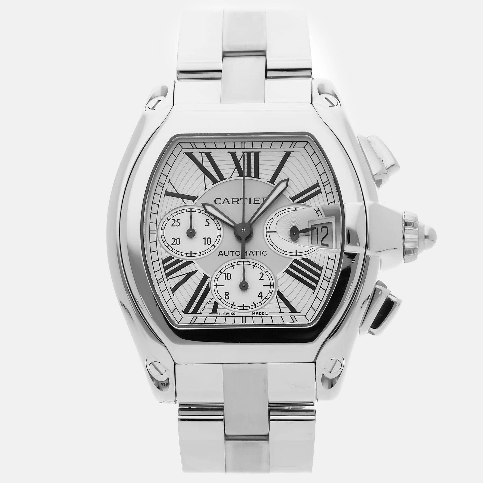 Pre-Owned Cartier Silver Dial Roadster XL Chronograph Automatic Men's Watch 43 mm
Pre-Owned Cartier Silver Dial Roadster XL Chronograph Automatic Men's Watch 43 mm