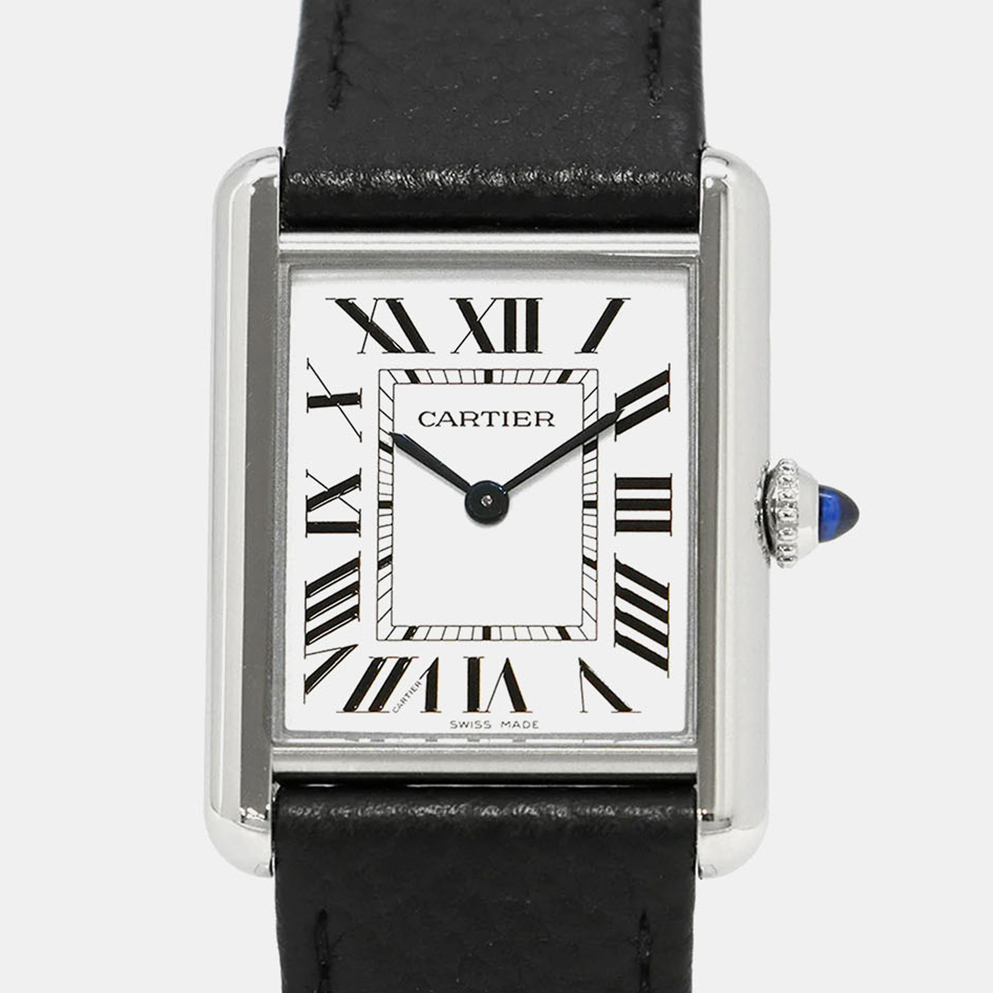 Cartier Silver Stainless Steel Tank Must WSTA0041 Quartz Men's Wristwatch
Cartier Silver Stainless Steel Tank Must WSTA0041 Quartz Men's Wristwatch