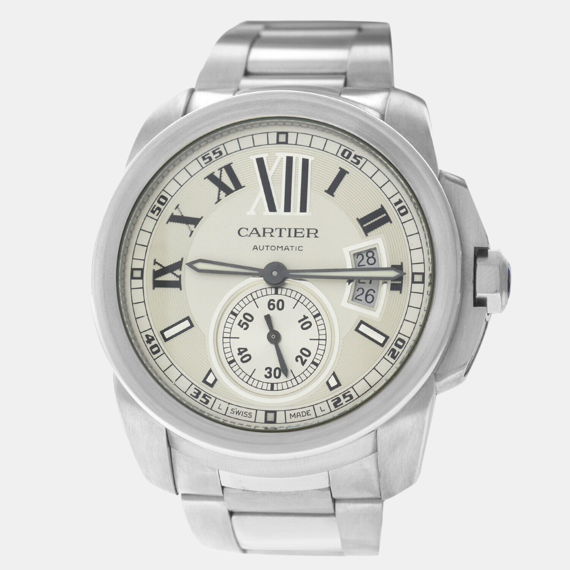 Cartier White Stainless Steel Calibre de Cartier W7100015 Automatic Men's Wristwatch 42 mm
Cartier White Stainless Steel Calibre de Cartier W7100015 Automatic Men's Wristwatch 42 mm