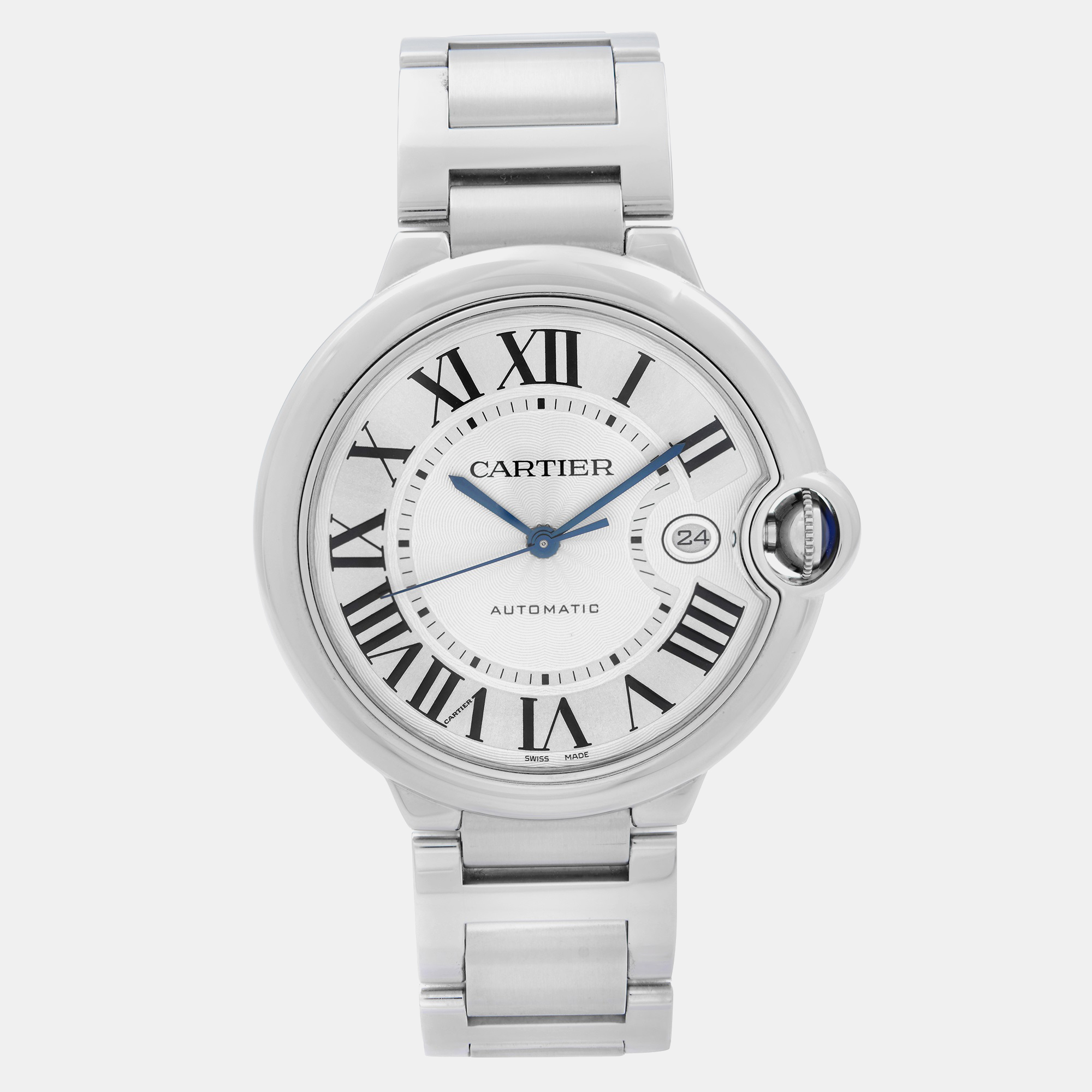 Cartier Silver Stainless Steel Ballon Bleu W69012Z4 Automatic Men's Wristwatch 42 mm
Cartier Silver Stainless Steel Ballon Bleu W69012Z4 Automatic Men's Wristwatch 42 mm