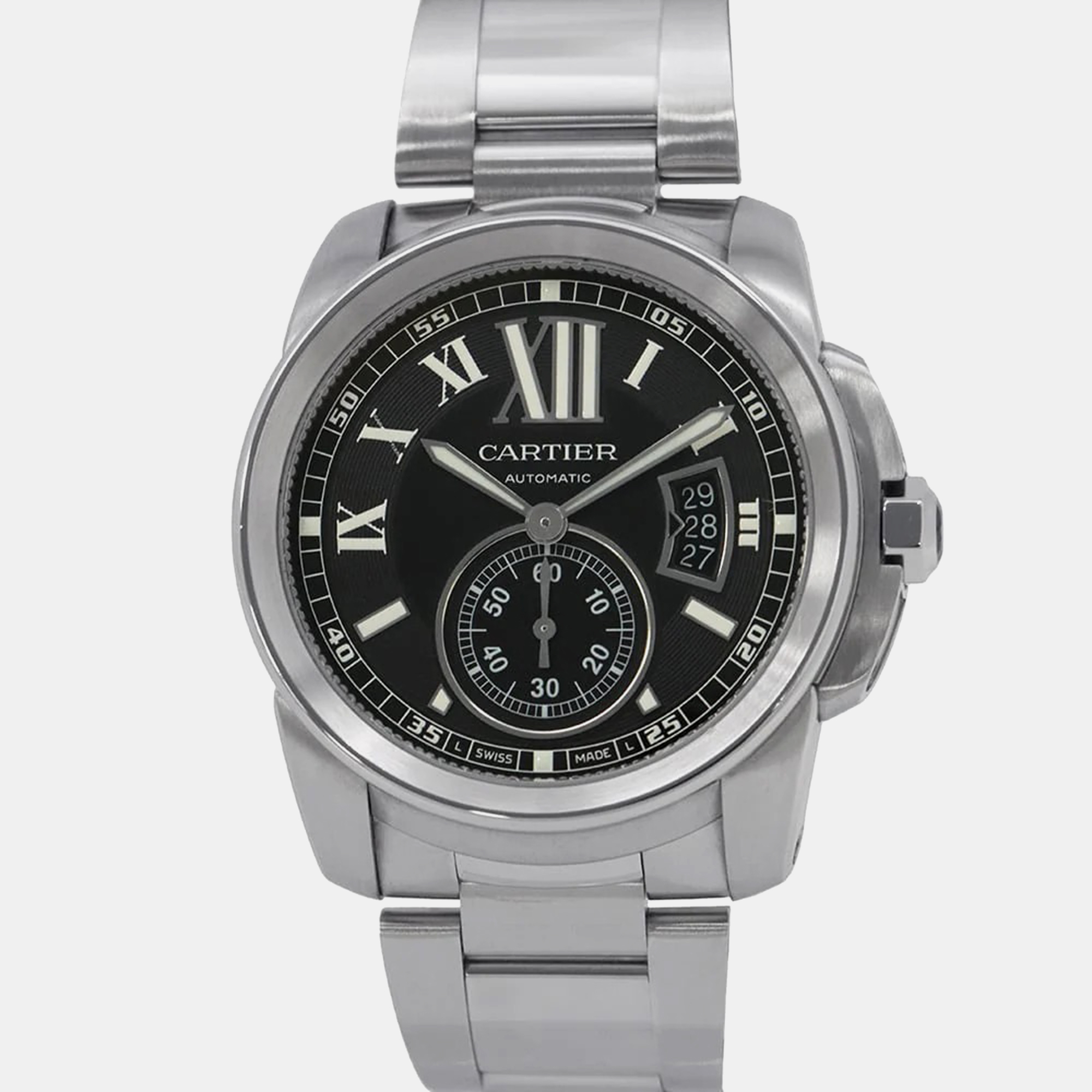 Cartier Black Stainless Steel Caliber de Cartier W7100016 Men's Wristwatch
Cartier Black Stainless Steel Caliber de Cartier W7100016 Men's Wristwatch
