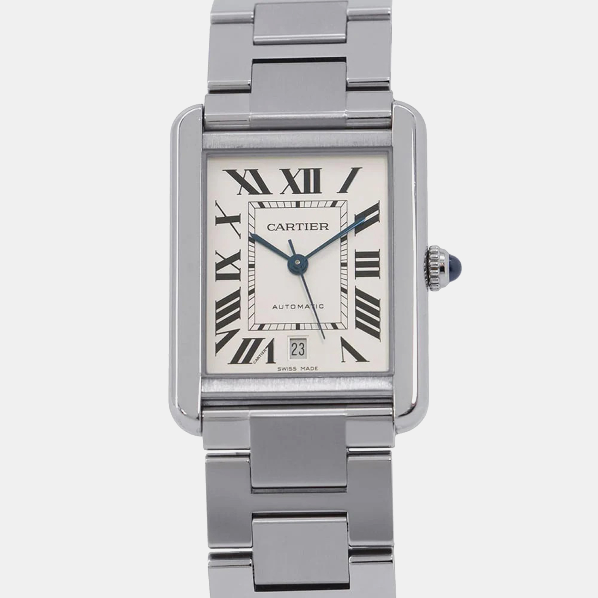 Cartier White Stainless Steel Tank Solo W5200028 Automatic Men's Wristwatch
Cartier White Stainless Steel Tank Solo W5200028 Automatic Men's Wristwatch
