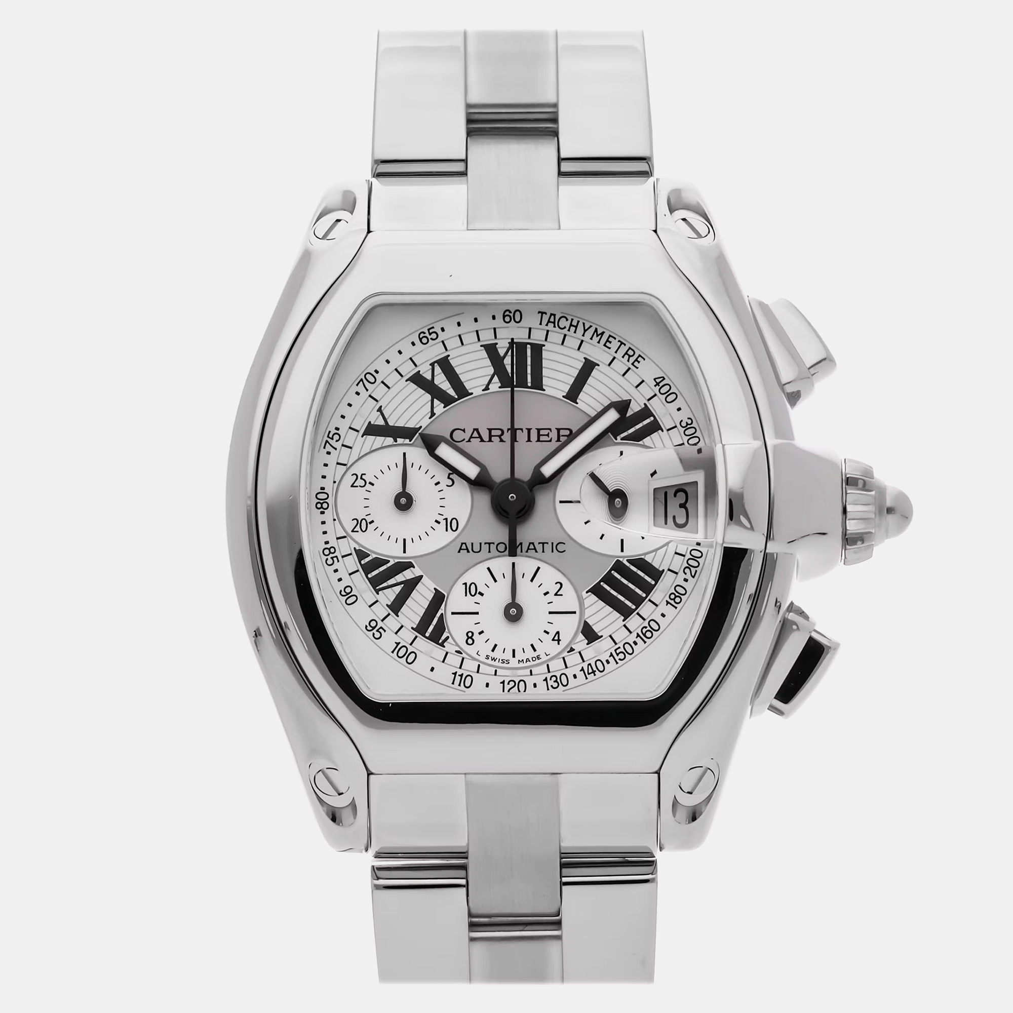Cartier Roadster Chronograph XL W62006X6 Automatic Stainless Steel Silver Dial Men's Wristwatch 49.2 x 42.8 mm
Cartier Roadster Chronograph XL W62006X6 Automatic Stainless Steel Silver Dial Men's Wristwatch 49.2 x 42.8 mm