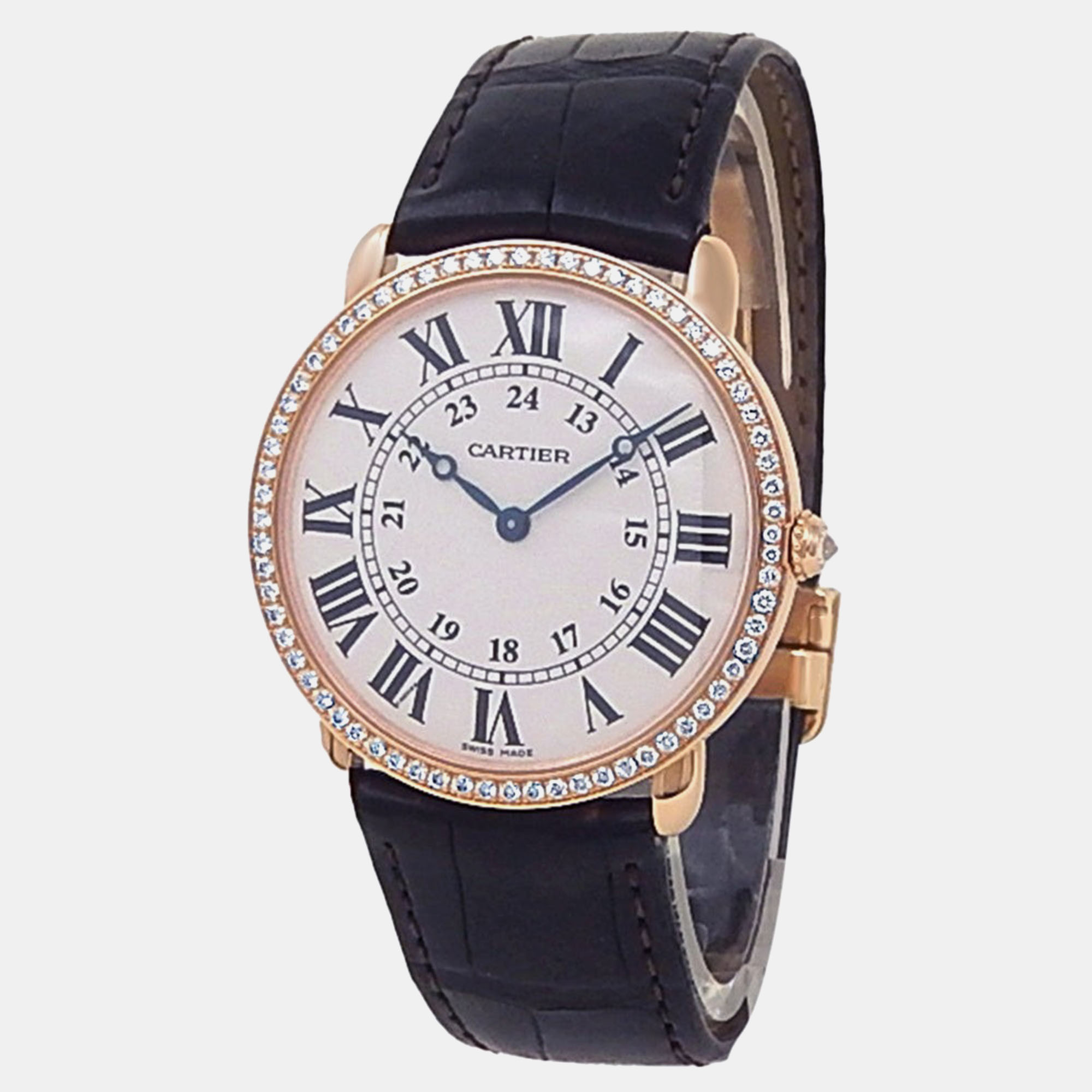 Cartier Ronde Louis WR000651 Manual Winding Silver 18k Rose Gold Men's Wristwatch 36 mm
Cartier Ronde Louis WR000651 Manual Winding Silver 18k Rose Gold Men's Wristwatch 36 mm
