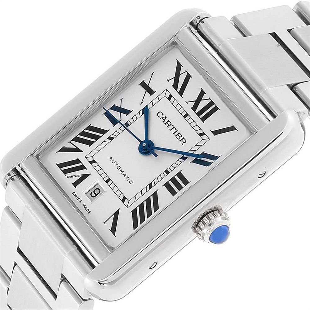 Cartier Silver and Stainless Steel Tank Solo W5200028 Men's Wristwatch
Cartier Silver and Stainless Steel Tank Solo W5200028 Men's Wristwatch