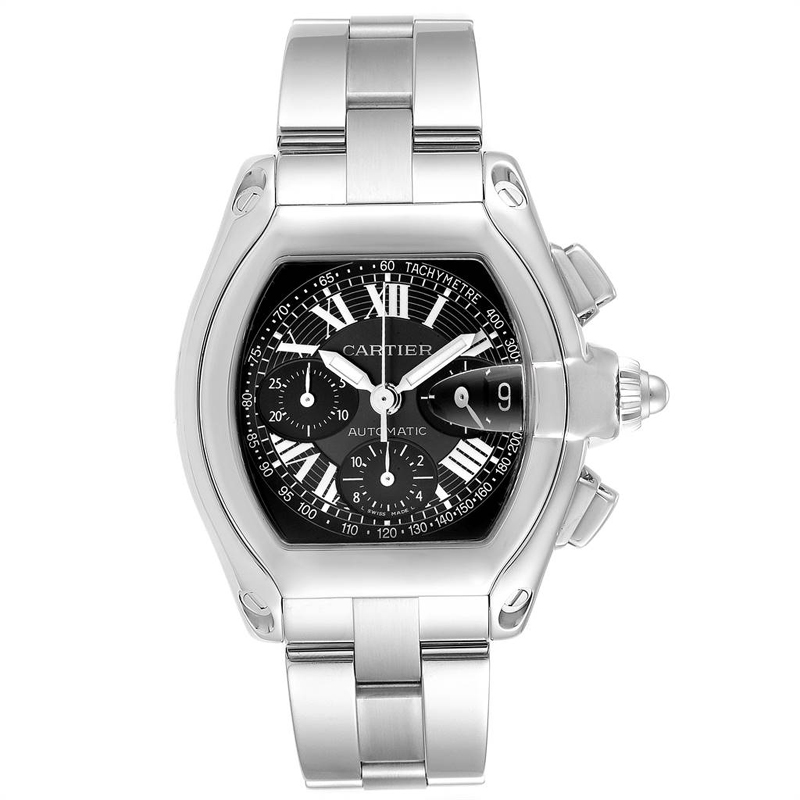 Cartier Black Stainless Steel Roadster Chronograph W62007X6 Men's Wristwatch
Cartier Black Stainless Steel Roadster Chronograph W62007X6 Men's Wristwatch