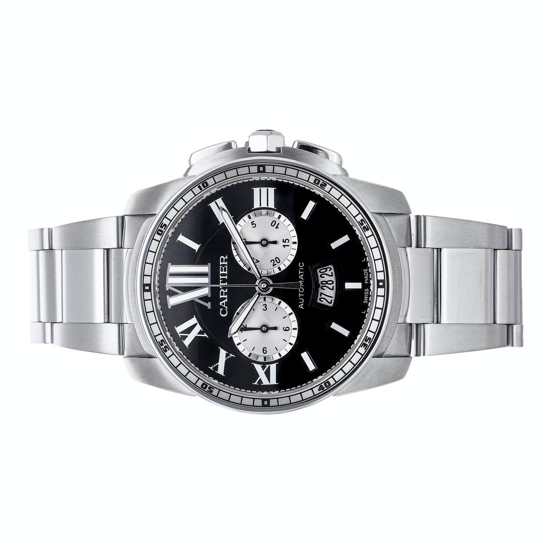 Cartier Black Stainless Steel Calibre De Cartier W7100061 Men's Wristwatch
Cartier Black Stainless Steel Calibre De Cartier W7100061 Men's Wristwatch