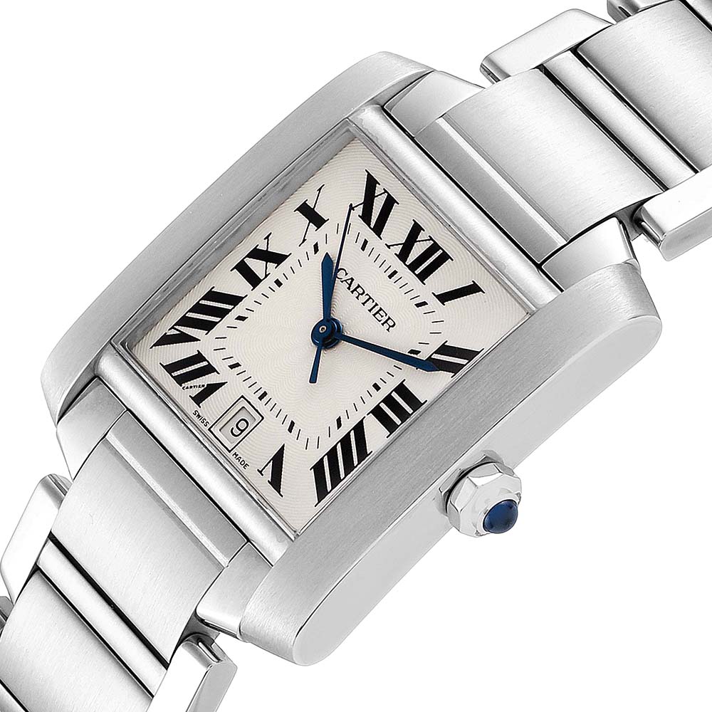 Cartier Silver Stainless Steel Tank Francaise Automatic W51002Q3 Men's Wristwatch
Cartier Silver Stainless Steel Tank Francaise Automatic W51002Q3 Men's Wristwatch