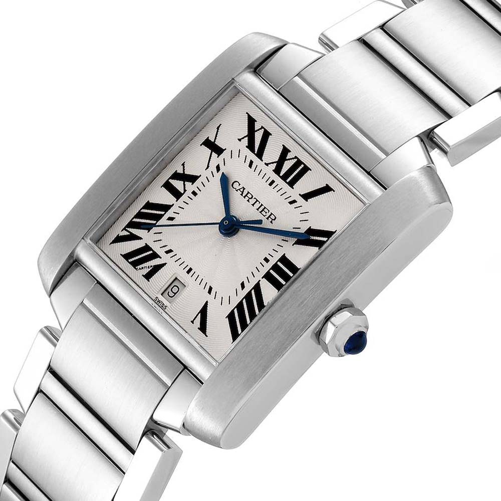 Cartier Silver Stainless Steel Tank Francaise Automatic W51002Q3 Men's Wristwatch
Cartier Silver Stainless Steel Tank Francaise Automatic W51002Q3 Men's Wristwatch