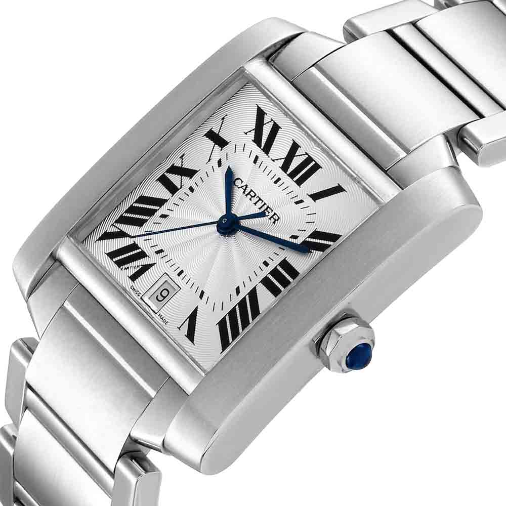 Cartier Silver Stainless Steel Tank Francaise Automatic W51002Q3 Men's Wristwatch
Cartier Silver Stainless Steel Tank Francaise Automatic W51002Q3 Men's Wristwatch