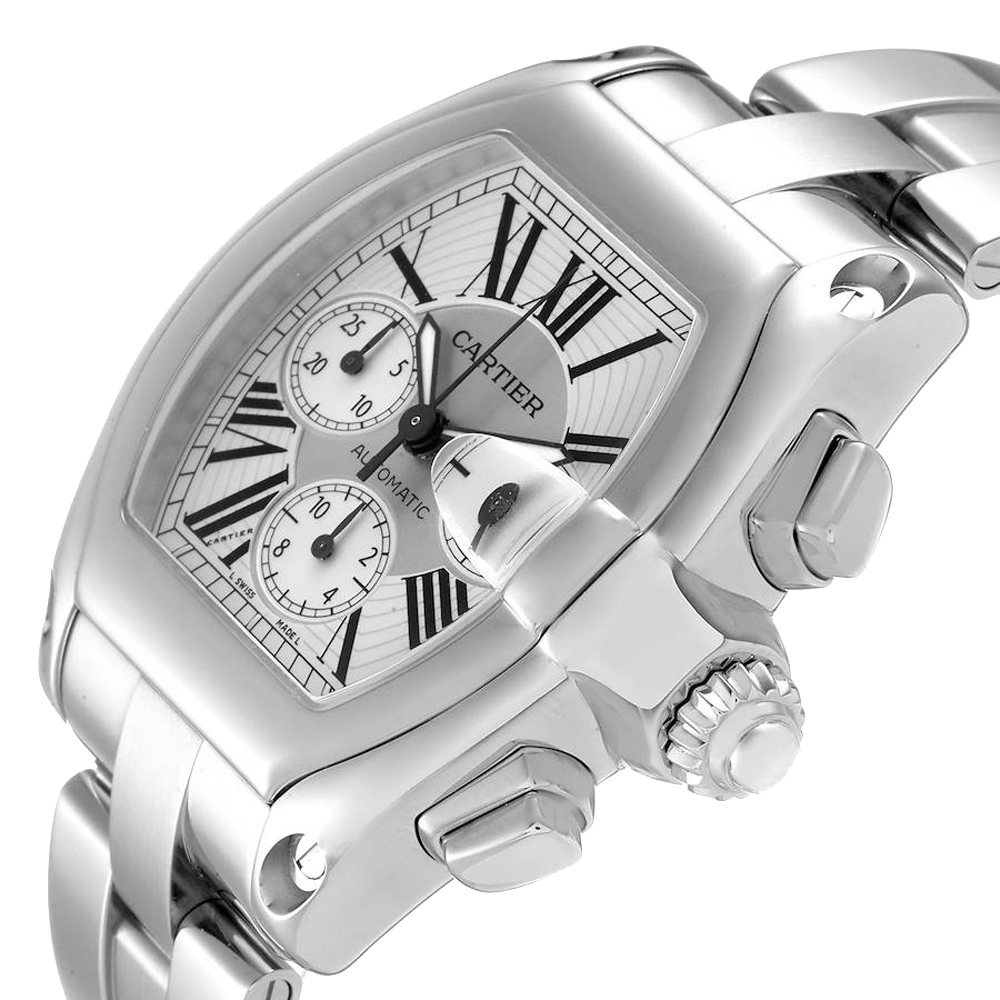 Cartier Silver Stainless Steel Roadster XL Chronograph Automatic W62019X6 Men's Wristwatch 41 MM
Cartier Silver Stainless Steel Roadster XL Chronograph Automatic W62019X6 Men's Wristwatch 41 MM