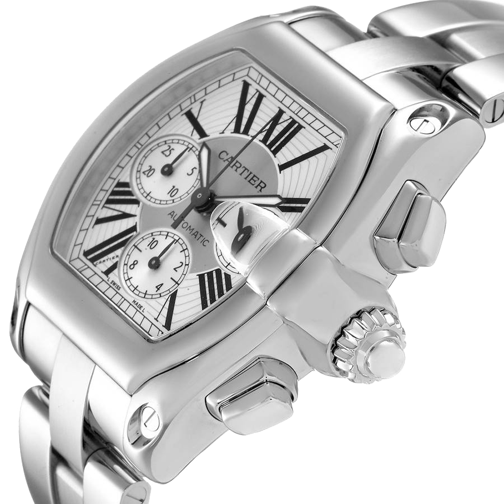 Cartier Silver Stainless Steel Roadster XL Chronograph Automatic W62019X6 Men's Wristwatch 41 MM
Cartier Silver Stainless Steel Roadster XL Chronograph Automatic W62019X6 Men's Wristwatch 41 MM