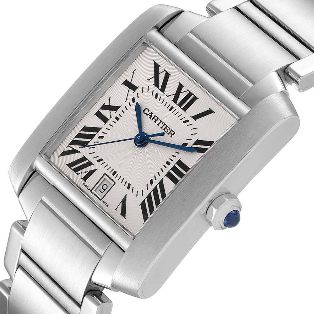 Cartier Silver Stainless Steel Tank Francaise Automatic W51002Q3 Men's Wristwatch 
Cartier Silver Stainless Steel Tank Francaise Automatic W51002Q3 Men's Wristwatch