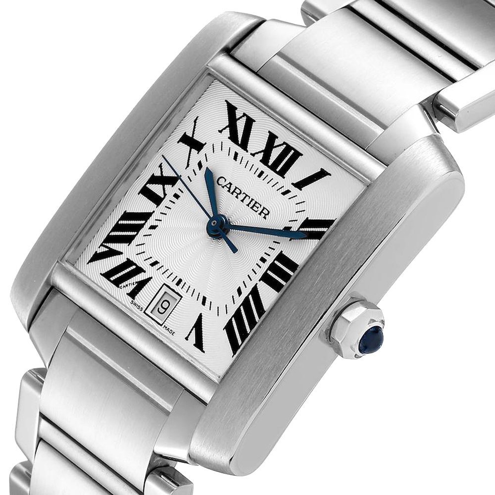 Cartier Silver Stainless Steel Tank Francaise Automatic W51002Q3 Men's Wristwatch
Cartier Silver Stainless Steel Tank Francaise Automatic W51002Q3 Men's Wristwatch