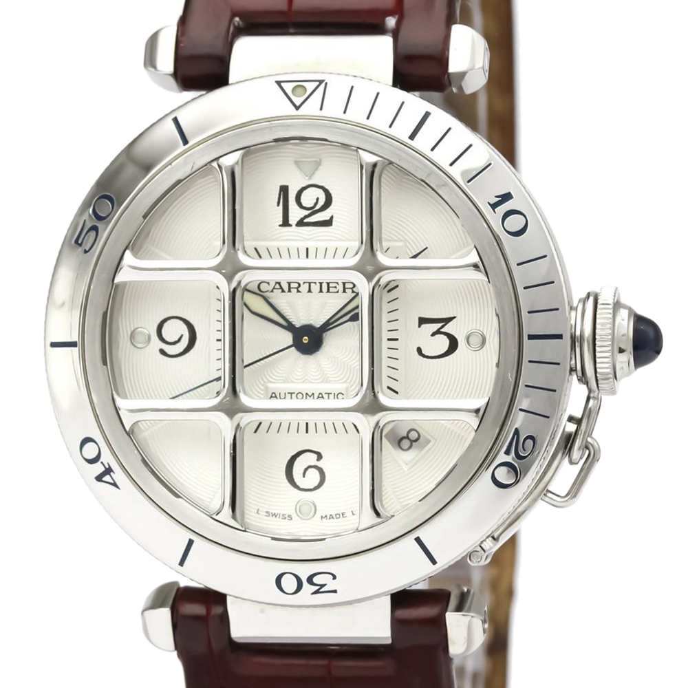 Cartier Silver Stainless Steel Pasha Automatic W3105955 Men's Wristwatch 38 MM
Cartier Silver Stainless Steel Pasha Automatic W3105955 Men's Wristwatch 38 MM
