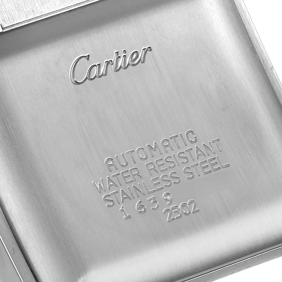 Cartier Silver 18K Yellow Gold And Stainless Steel Tank Francaise W51005Q4 Men's Wristwatch 28 x 32 MM2
