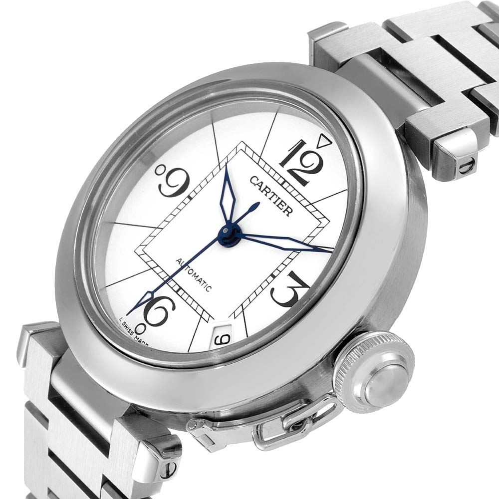 Cartier White Stainless Steel Pasha C W31074M7Automatic Men's Wristwatch 35 MM
Cartier White Stainless Steel Pasha C W31074M7Automatic Men's Wristwatch 35 MM
