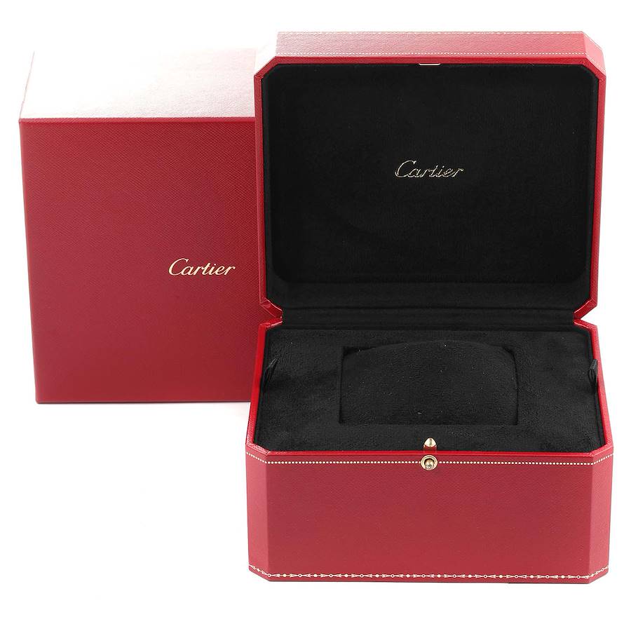 Cartier Silver Rose Gold Calibre Chronograph W7100044 Men's Wristwatch 42 Mm