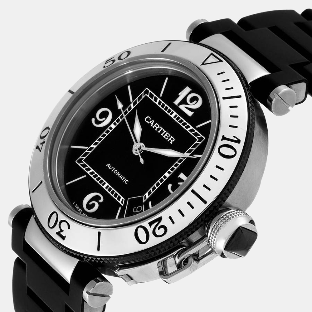 Cartier Black Stainless Steel Pasha W31077U2 Automatic Men's Wristwatch 40.5 mm
Cartier Black Stainless Steel Pasha W31077U2 Automatic Men's Wristwatch 40.5 mm