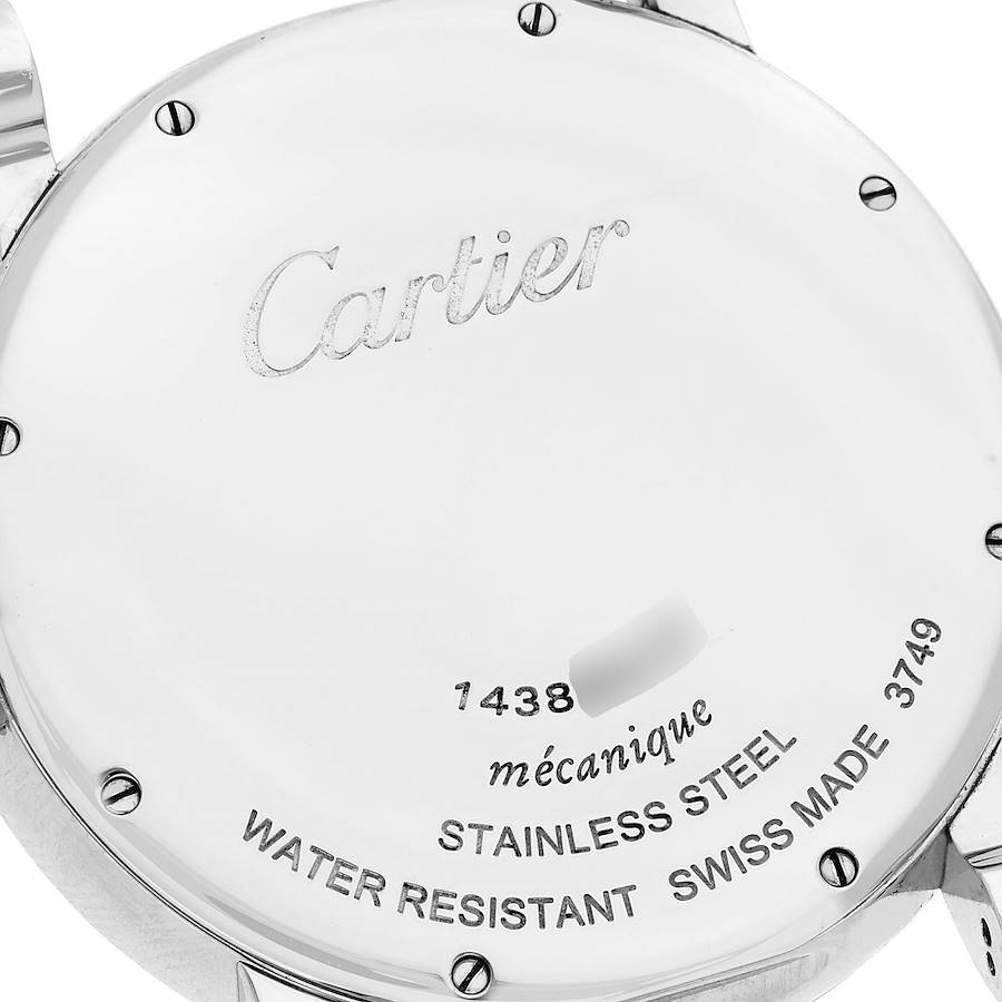 Cartier Silver Stainless Steel Rotonde De Cartier W1556369 Manual Winding Men's Wristwatch 40 Mm