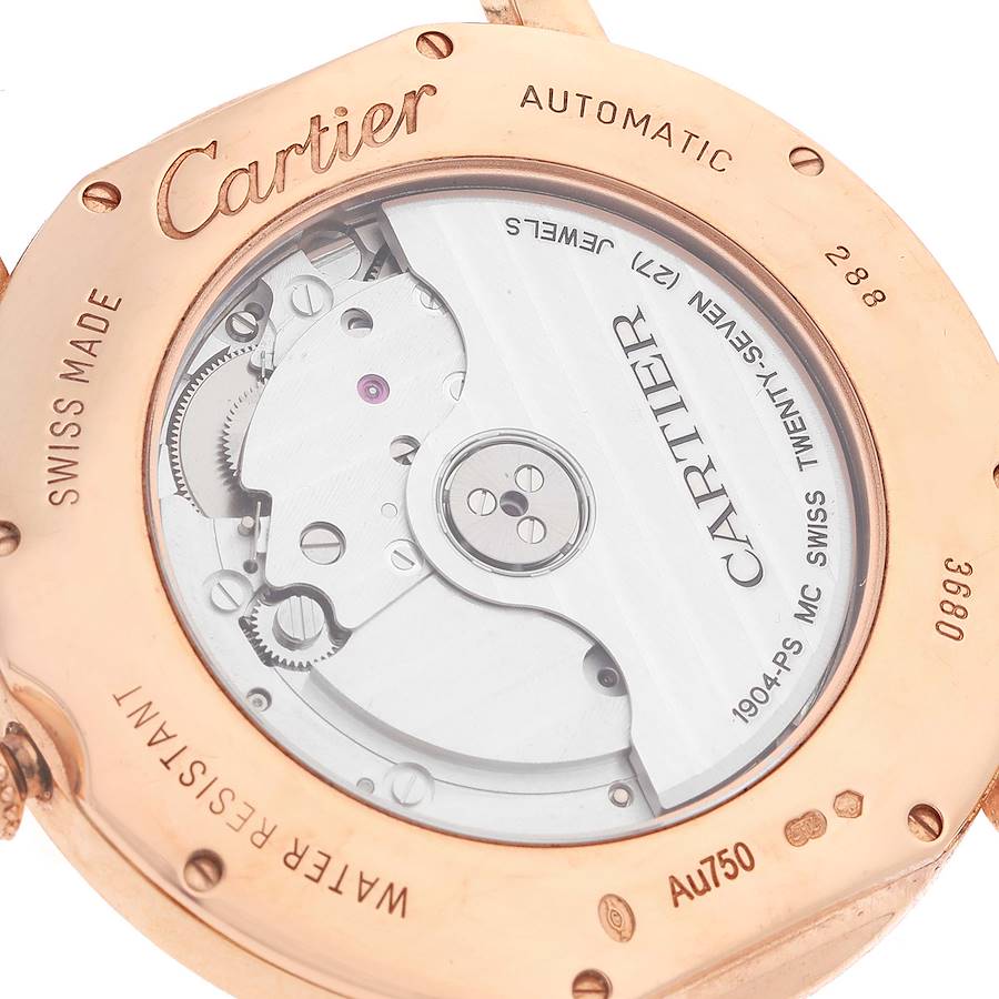 Cartier Silver 18k Rose Gold Ronde Louis WR007017 Manual Winding Men's Wristwatch 40 Mm