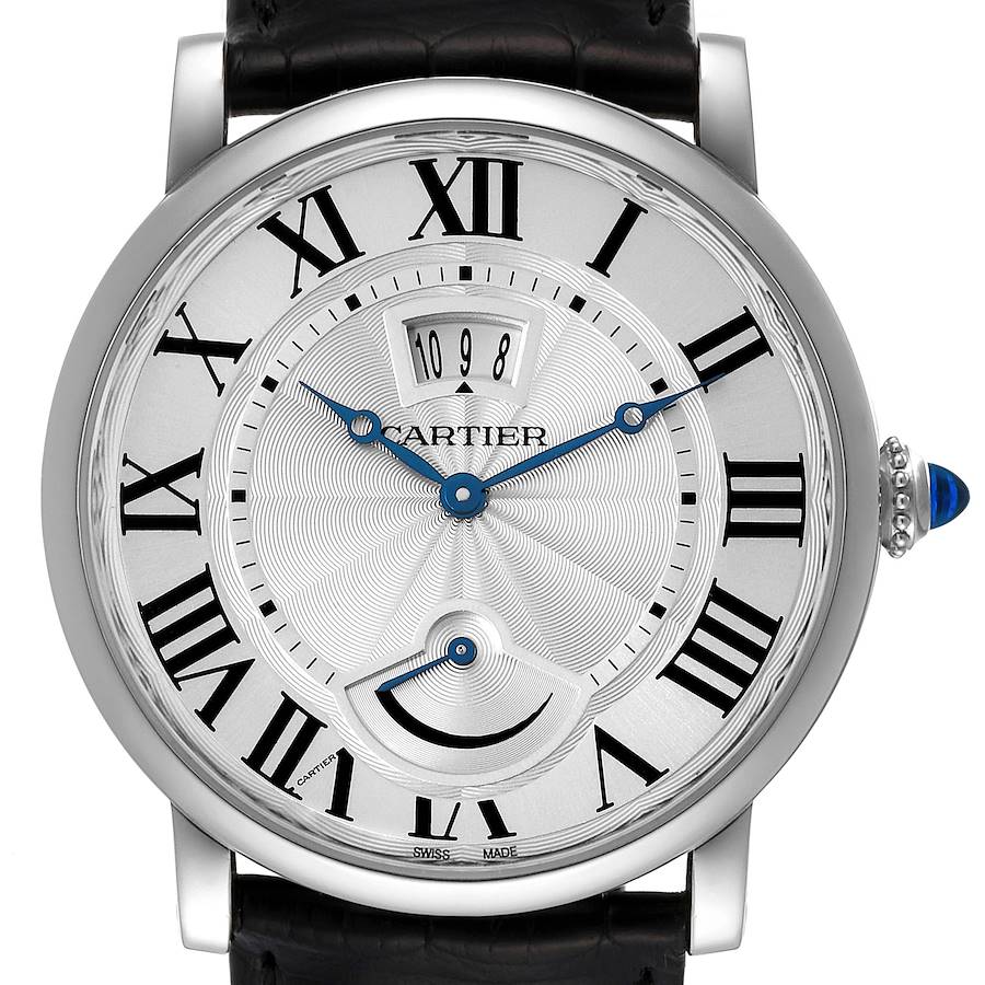 Cartier Silver Stainless Steel Rotonde De Cartier W1556369 Automatic Men's Wristwatch 40 Mm