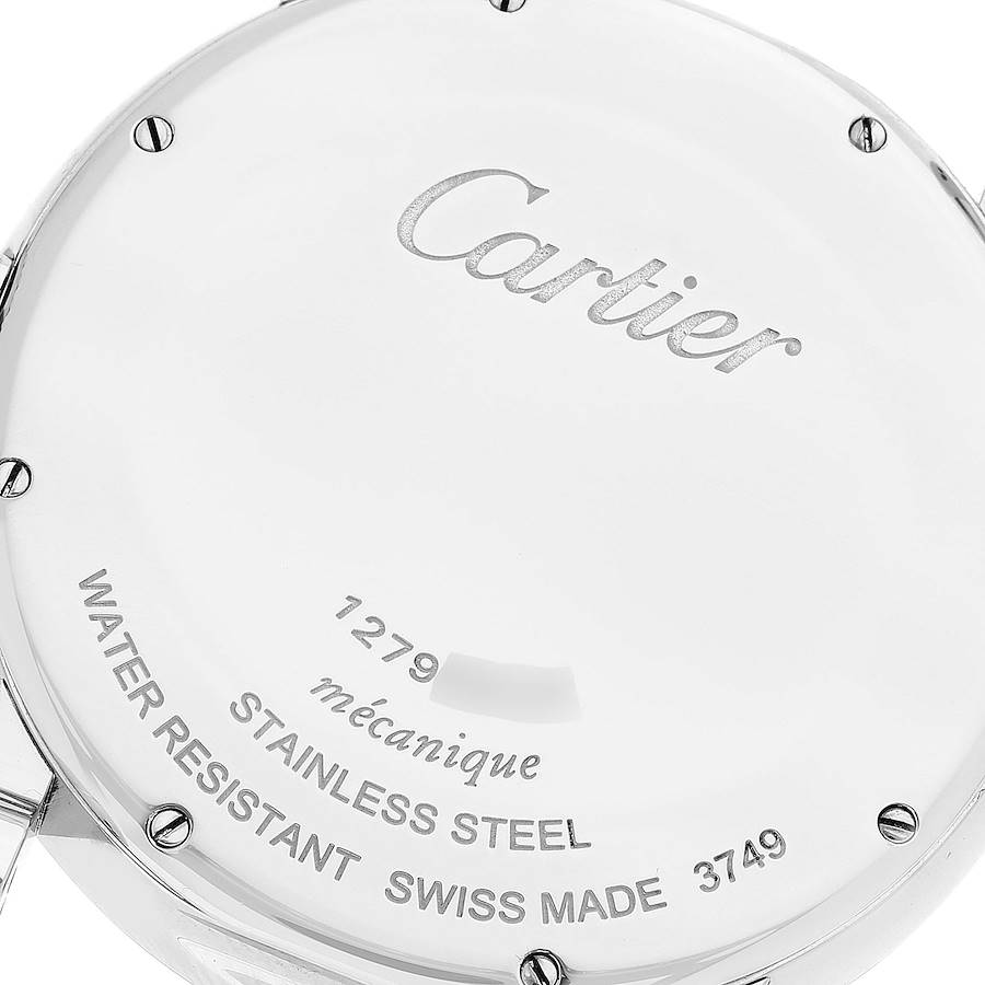 Cartier Silver Stainless Steel Rotonde De Cartier W1556369 Automatic Men's Wristwatch 40 Mm