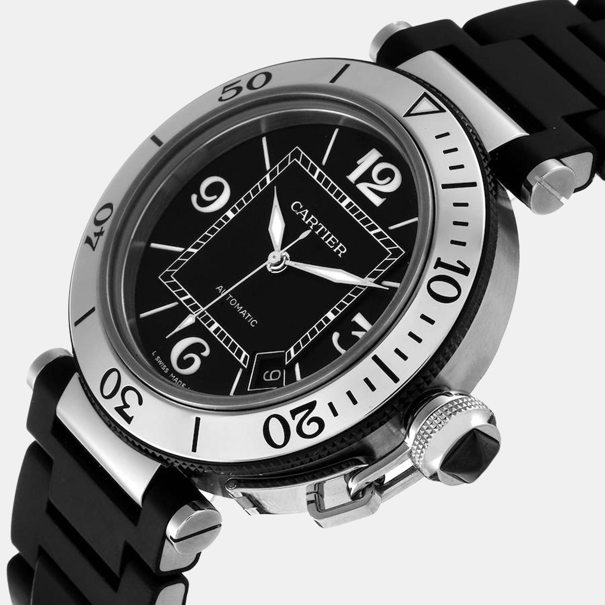 Cartier Black Stainless Steel Pasha C W31077U2 Automatic Men's Wristwatch
Cartier Black Stainless Steel Pasha C W31077U2 Automatic Men's Wristwatch