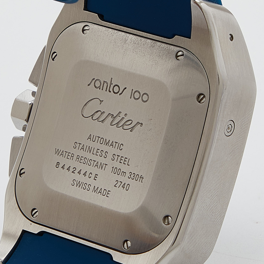 Cartier Blue Steel, Silicon Santos Chrono 41 Mm; 2013 Watch