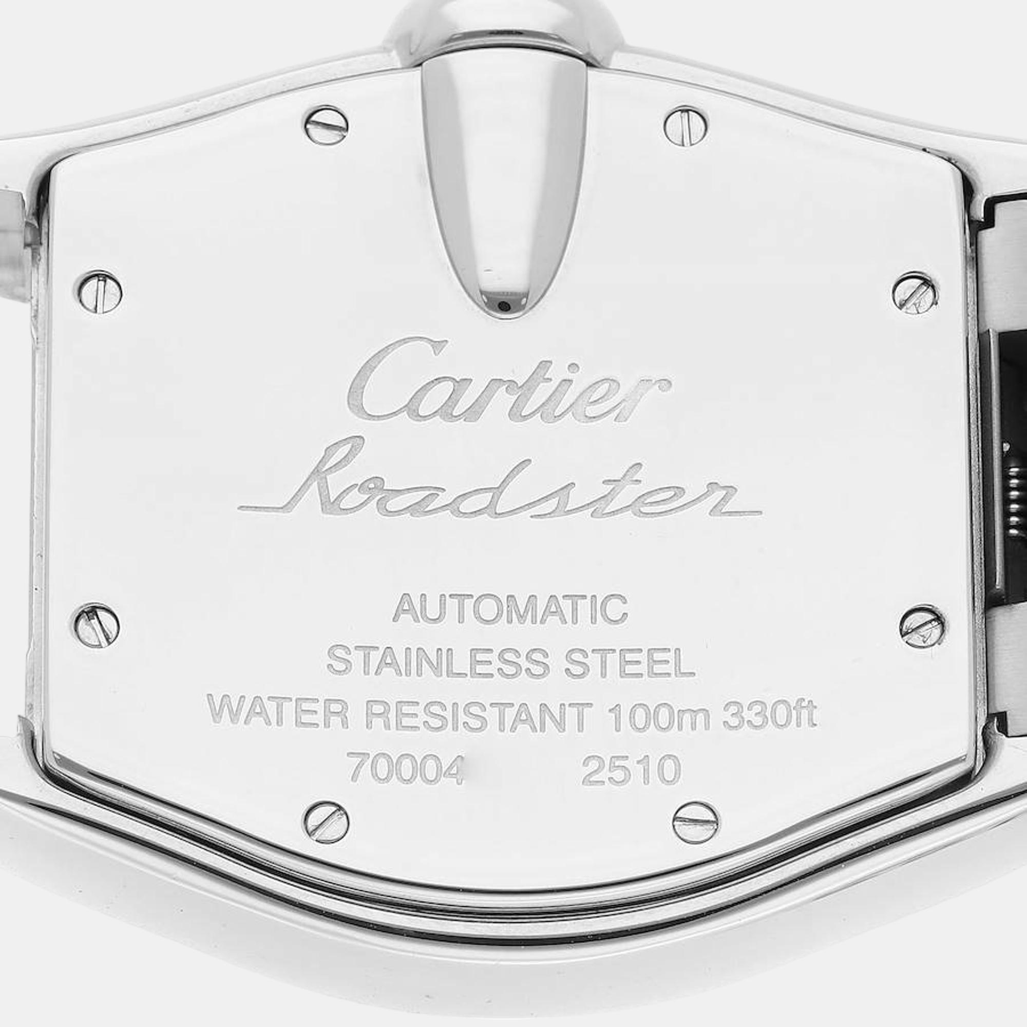 Cartier Roadster Vegas Roulette Red Green Steel Mens Watch W62002V3