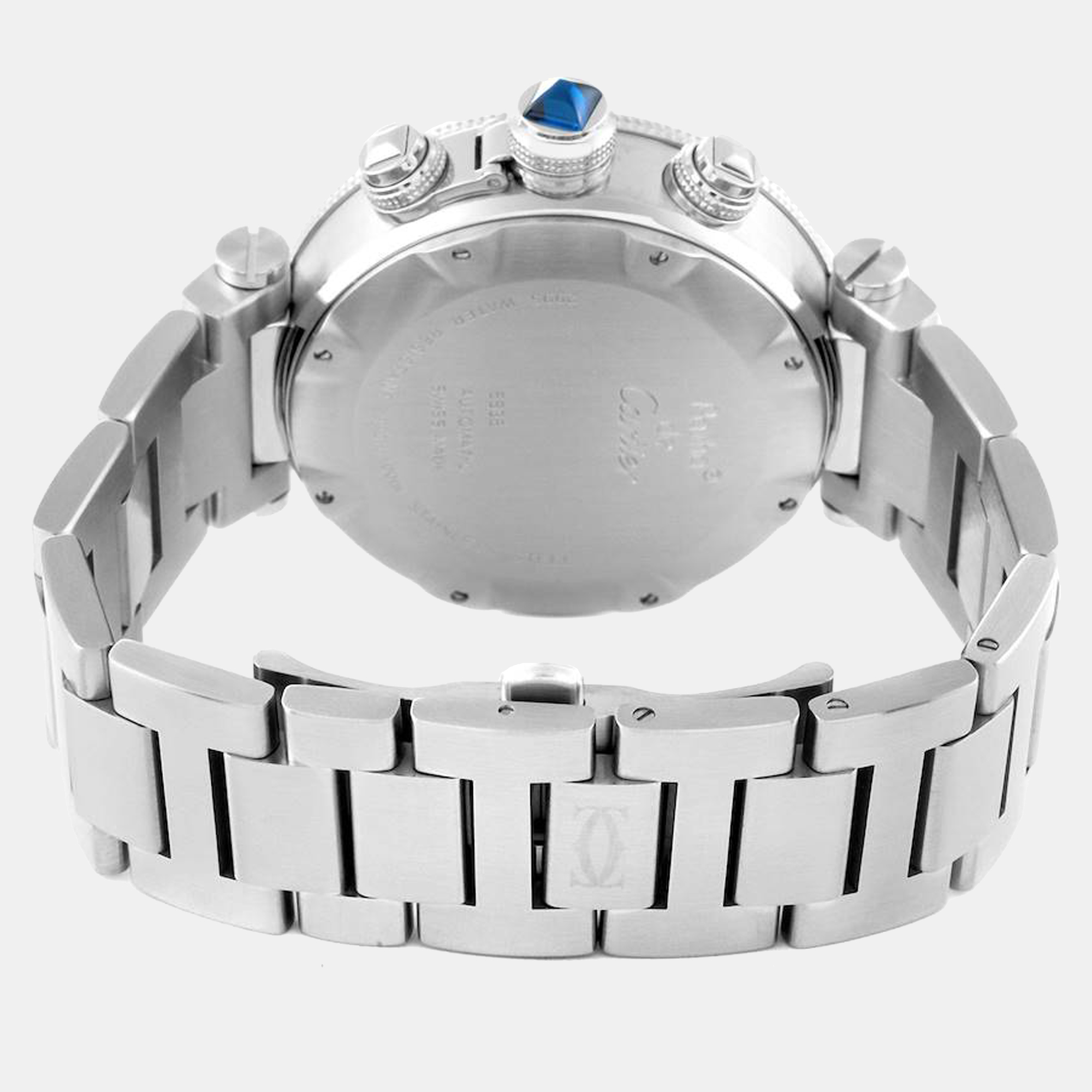 Cartier Pasha Seatimer Chronograph Steel Men's Watch W31089M7 42.5 Mm