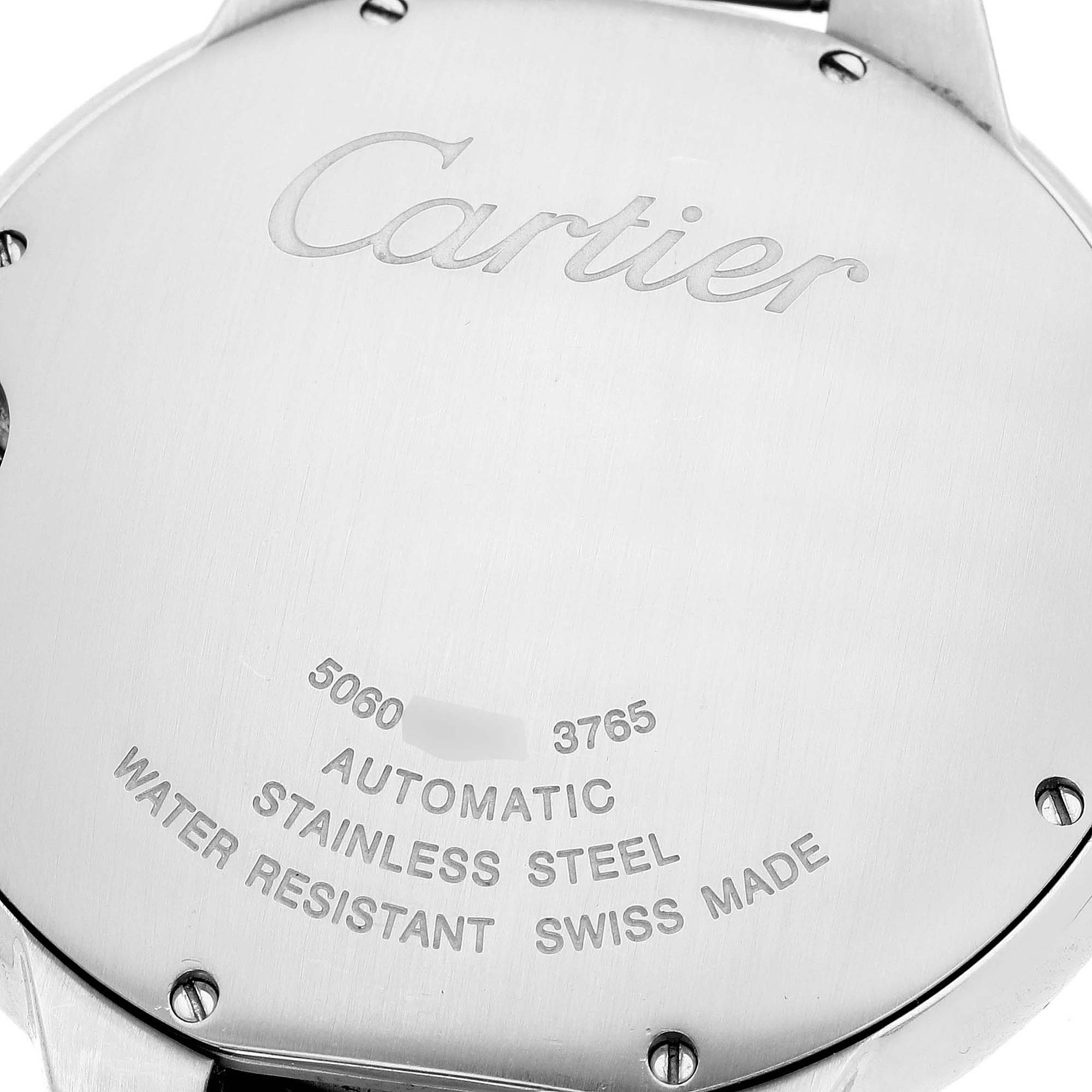 Cartier Ballon Bleu 42mm Black Dial Steel Mens Watch WSBB0003 42 Mm