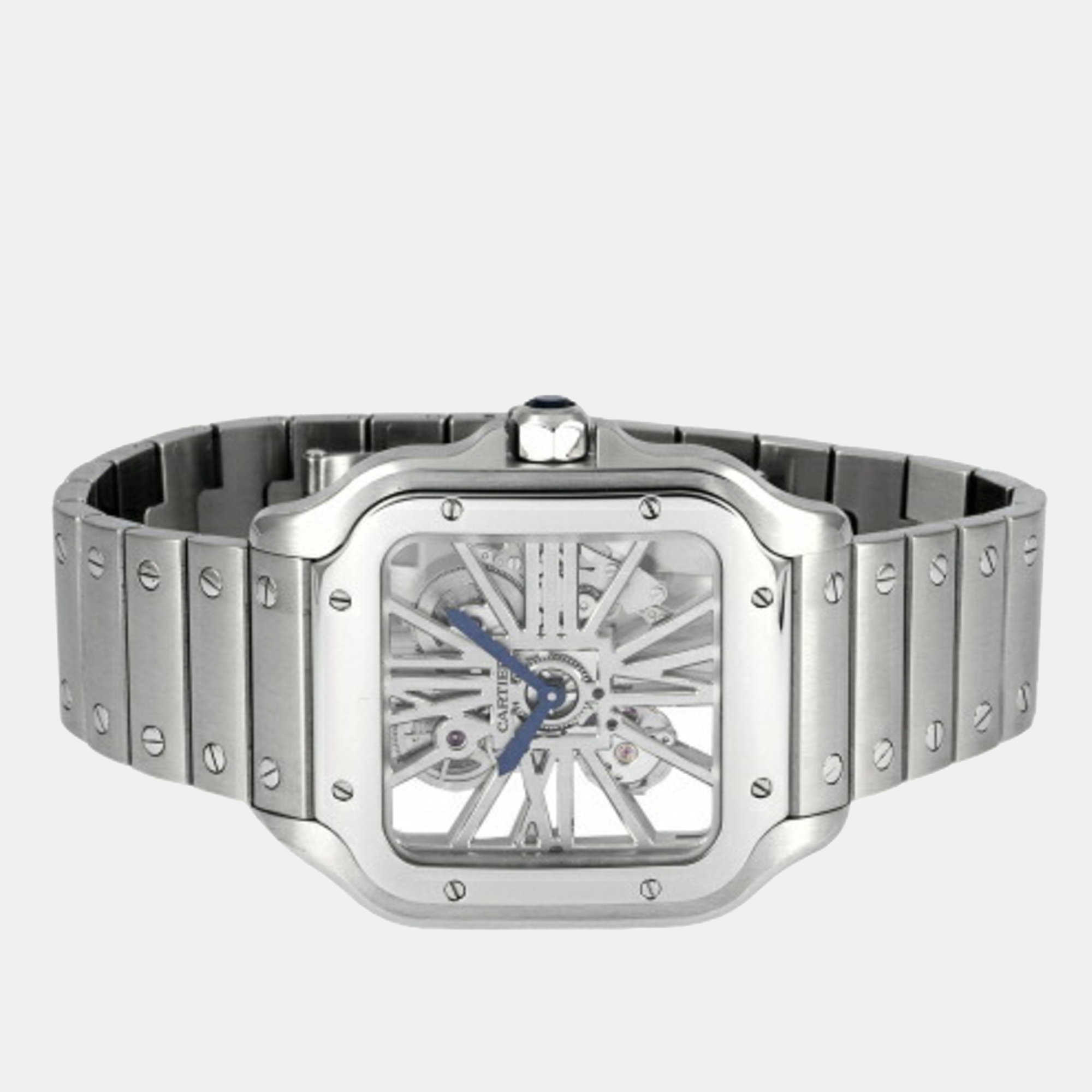 

Cartier Silver Stainless Steel Santos WHSA0015 Manual Winding Men's Wristwatch 40 mm
