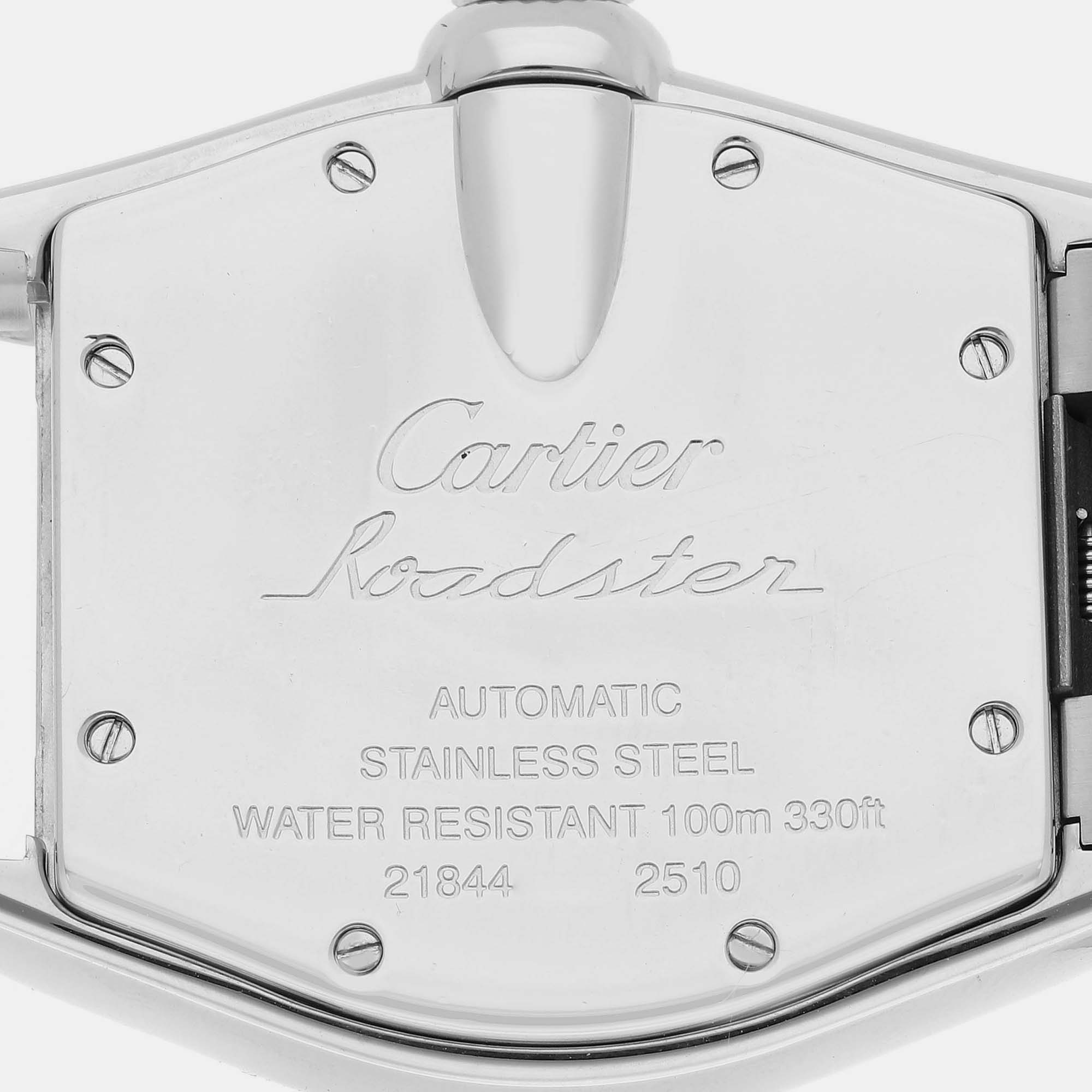 Cartier Roadster Vegas Roulette Red Green Steel Men's Watch W62002V3 38 X 43 Mm