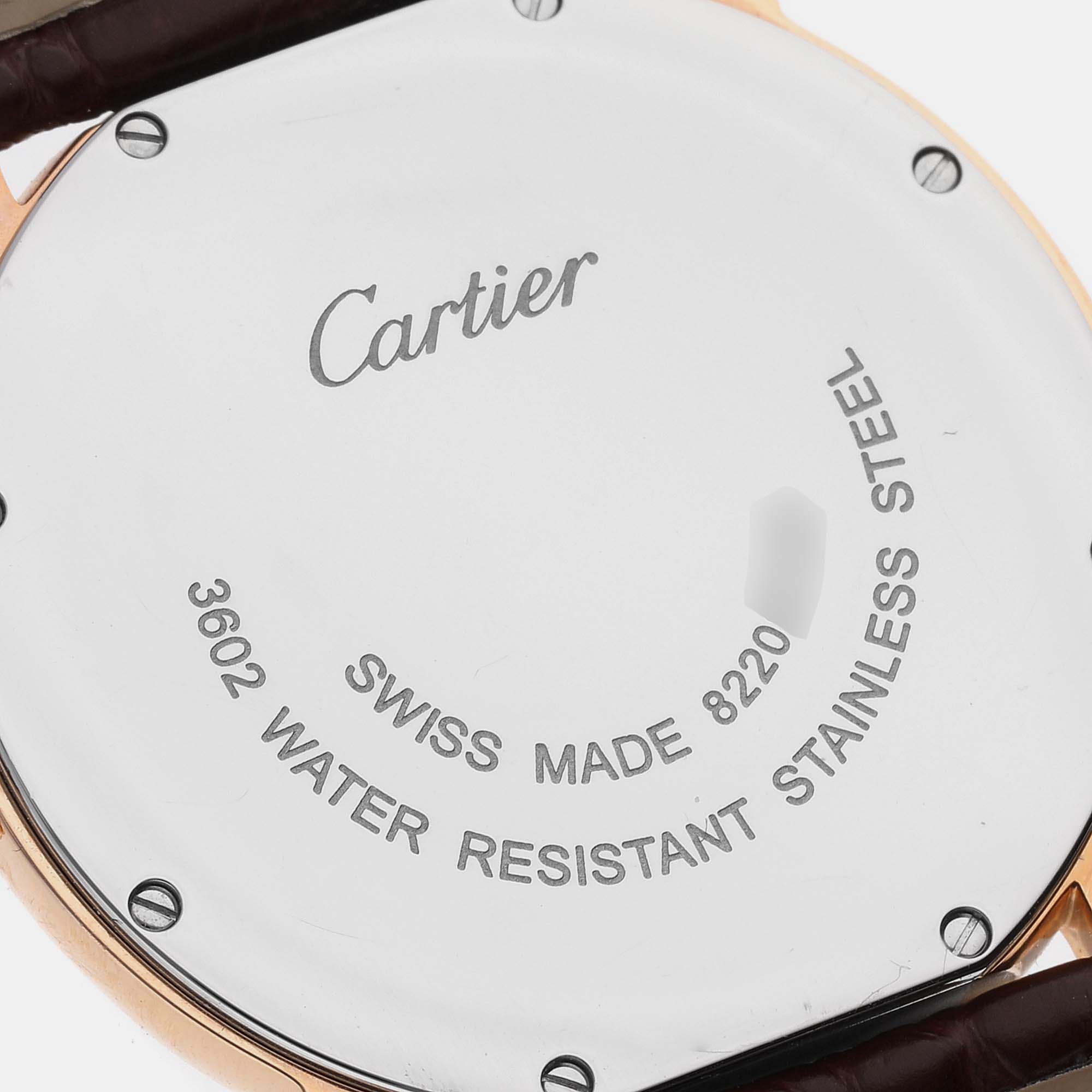 Cartier Ronde Solo Large Rose Gold Steel Men's Watch W6701008 36 Mm
