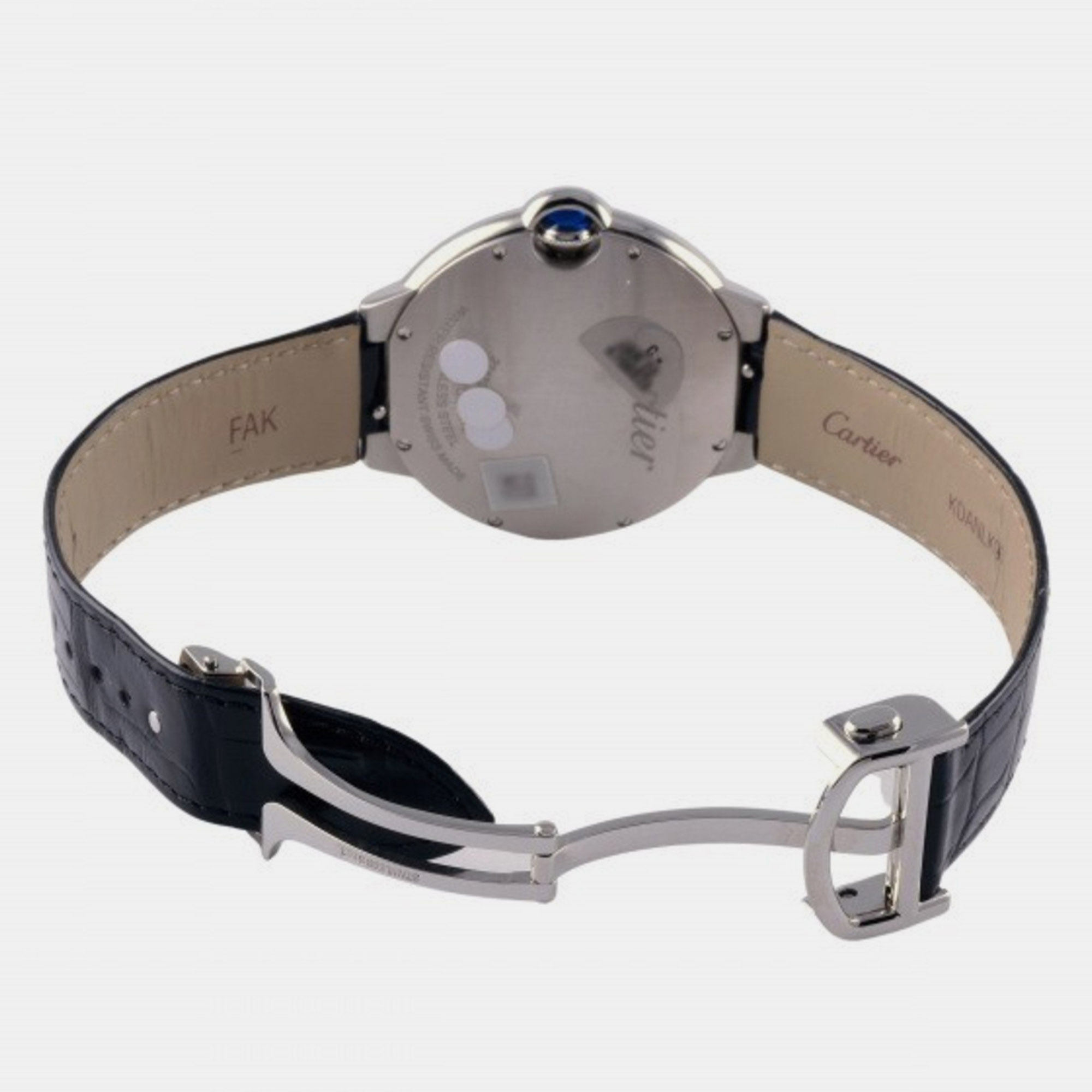 Cartier Silver Stainless Steel Ballon Bleu WSBB0039 Automatic Men's Wristwatch 40 Mm