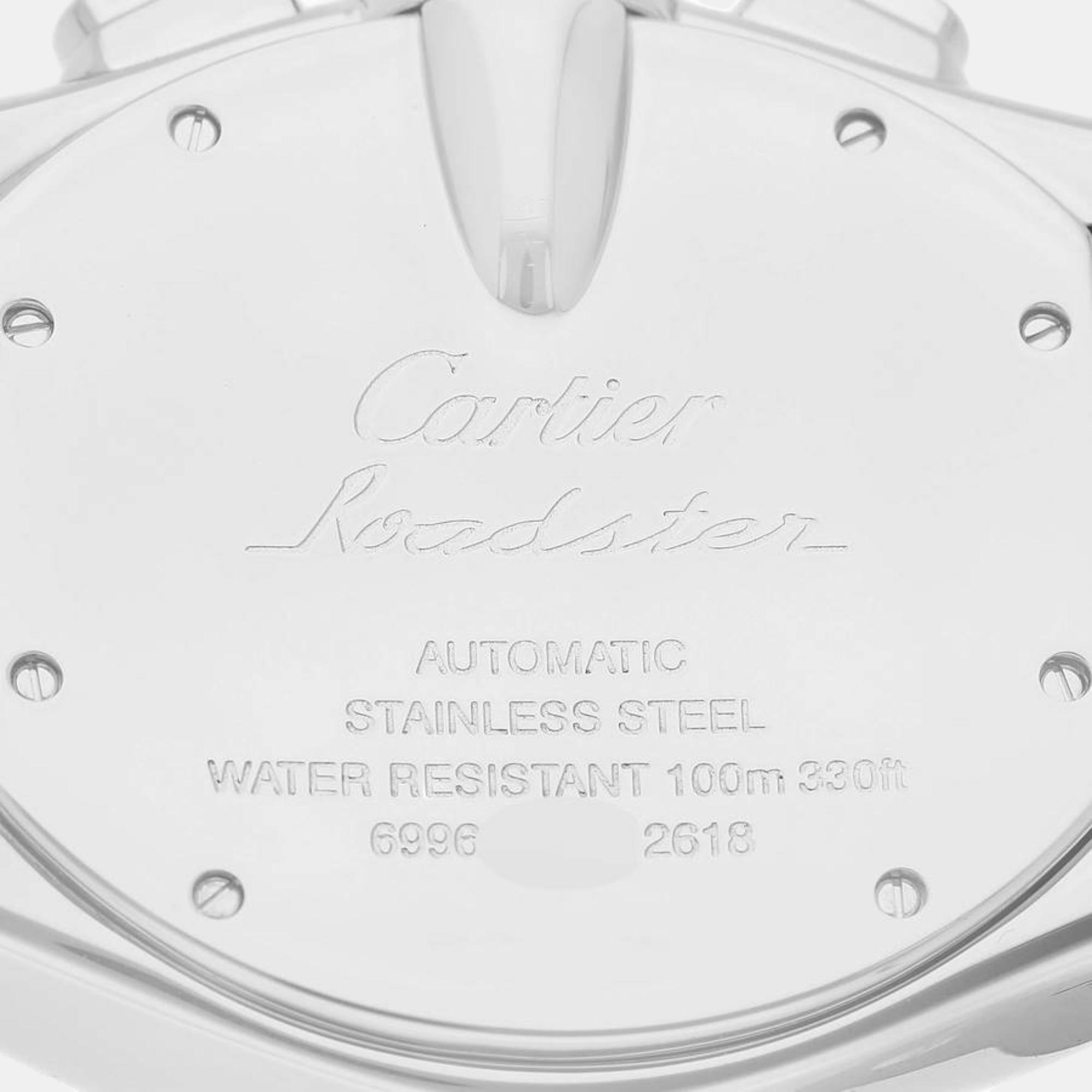 Cartier Roadster XL Chronograph Steel Mens Watch W62020X6