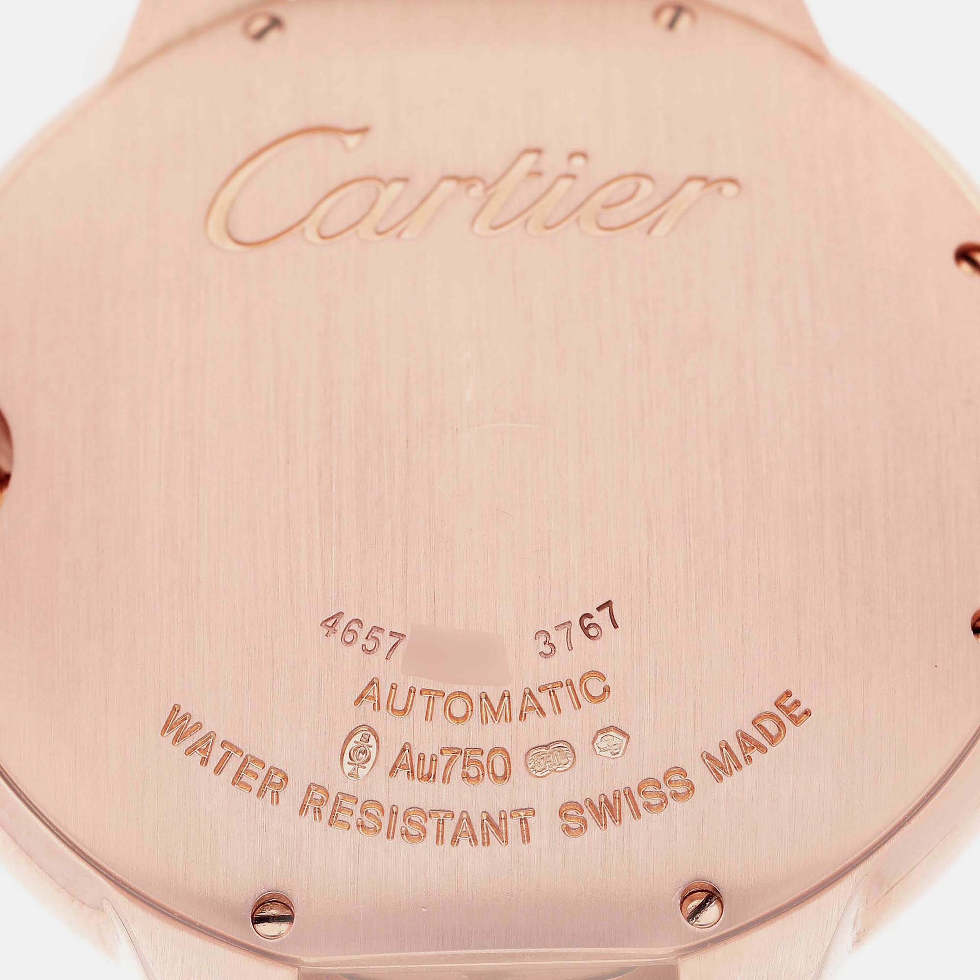 Cartier Ballon Bleu Rose Gold Automatic Men's Watch W69006Z2 42 Mm