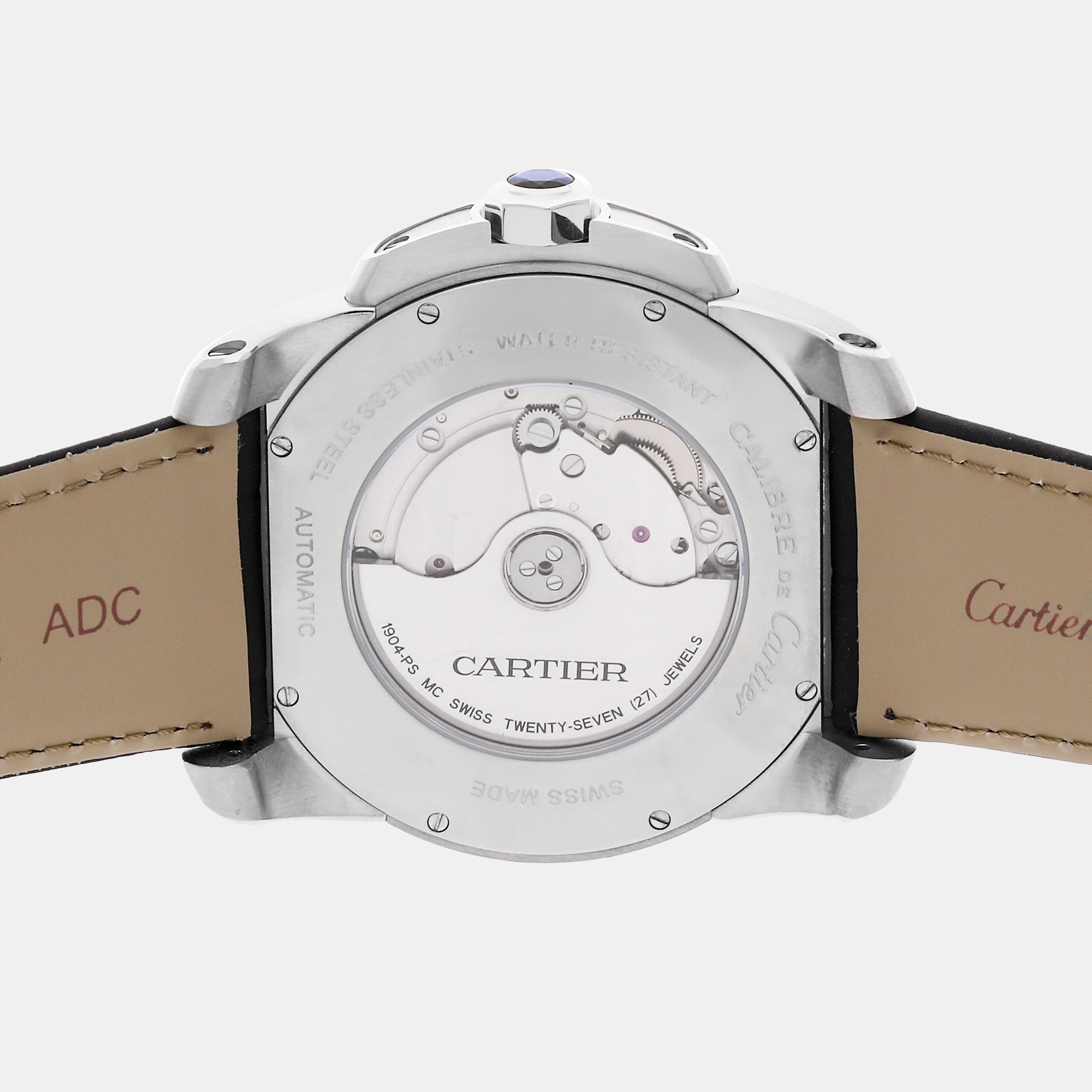 Cartier Silver Stainless Steel Calibre De Cartier W7100037 Automatic Men's Wristwatch 42 Mm