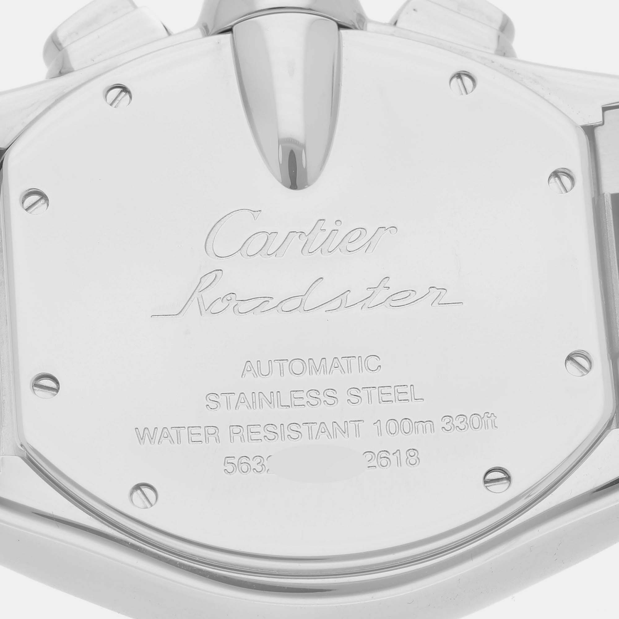 Cartier Roadster XL Chronograph Steel Mens Watch W62020X6 49 Mm X 43 Mm