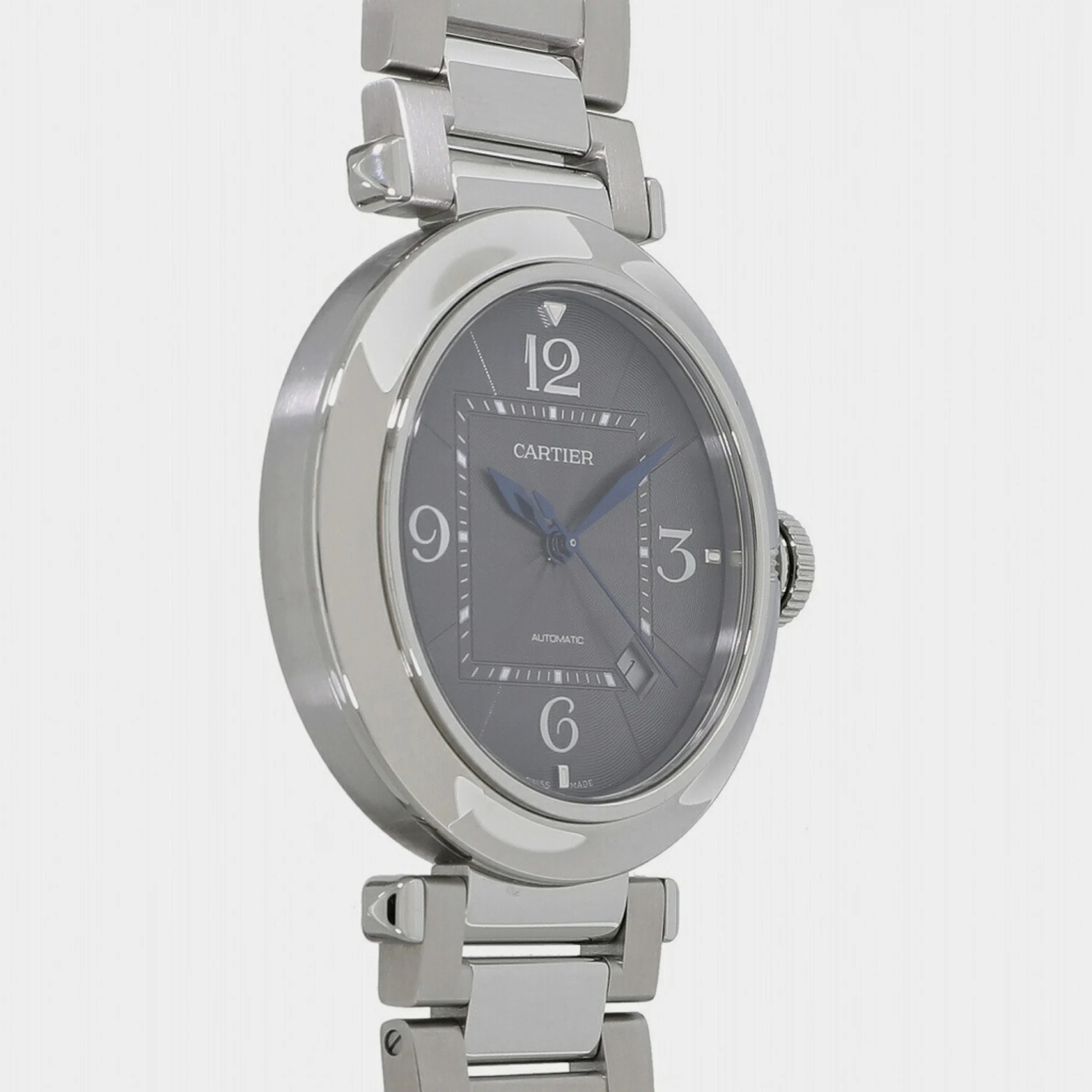 Cartier Grey Stainless Steel Pasha De Cartier WSPA0026 Automatic Men's Wristwatch 41 Mm