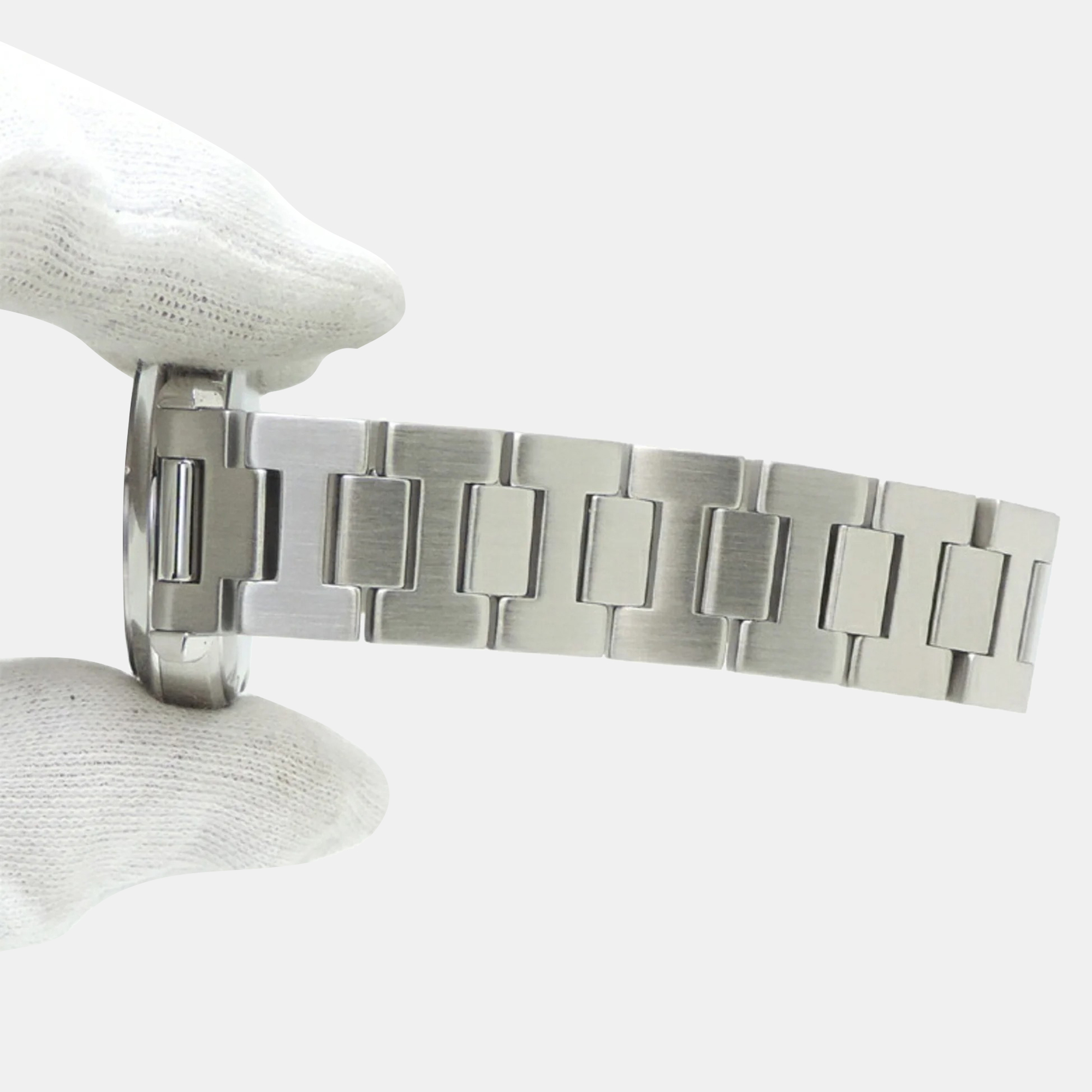 Cartier White Stainless Steel Pasha C De Cartier W31015M7 Automatic Men's Wristwatch 35 Mm
