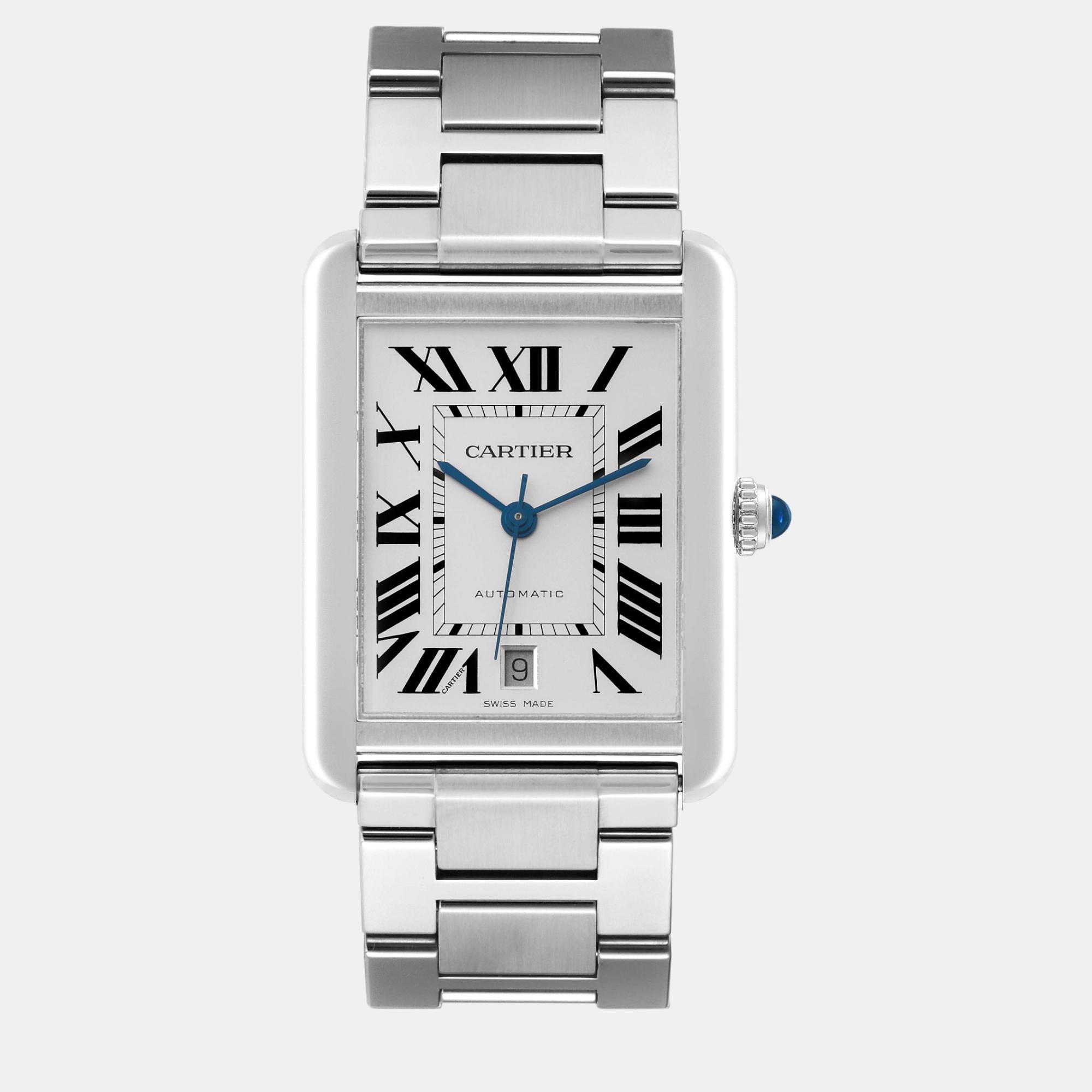 

Cartier Tank Solo XL Silver Dial Automatic Steel Men's Watch W5200028 31 x 40.85 mm