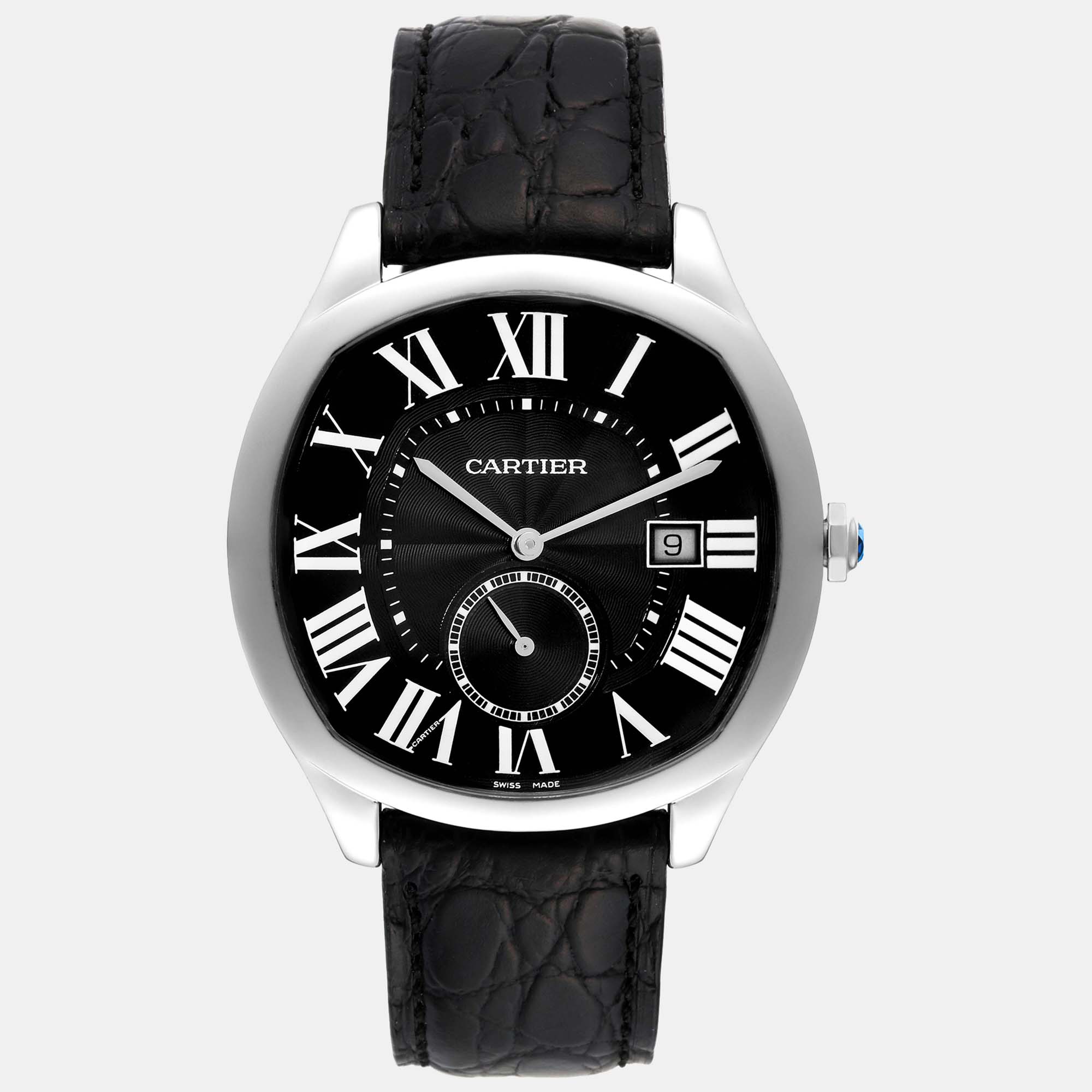 Cartier drive de cartier black dial steel men's watch 40 mm