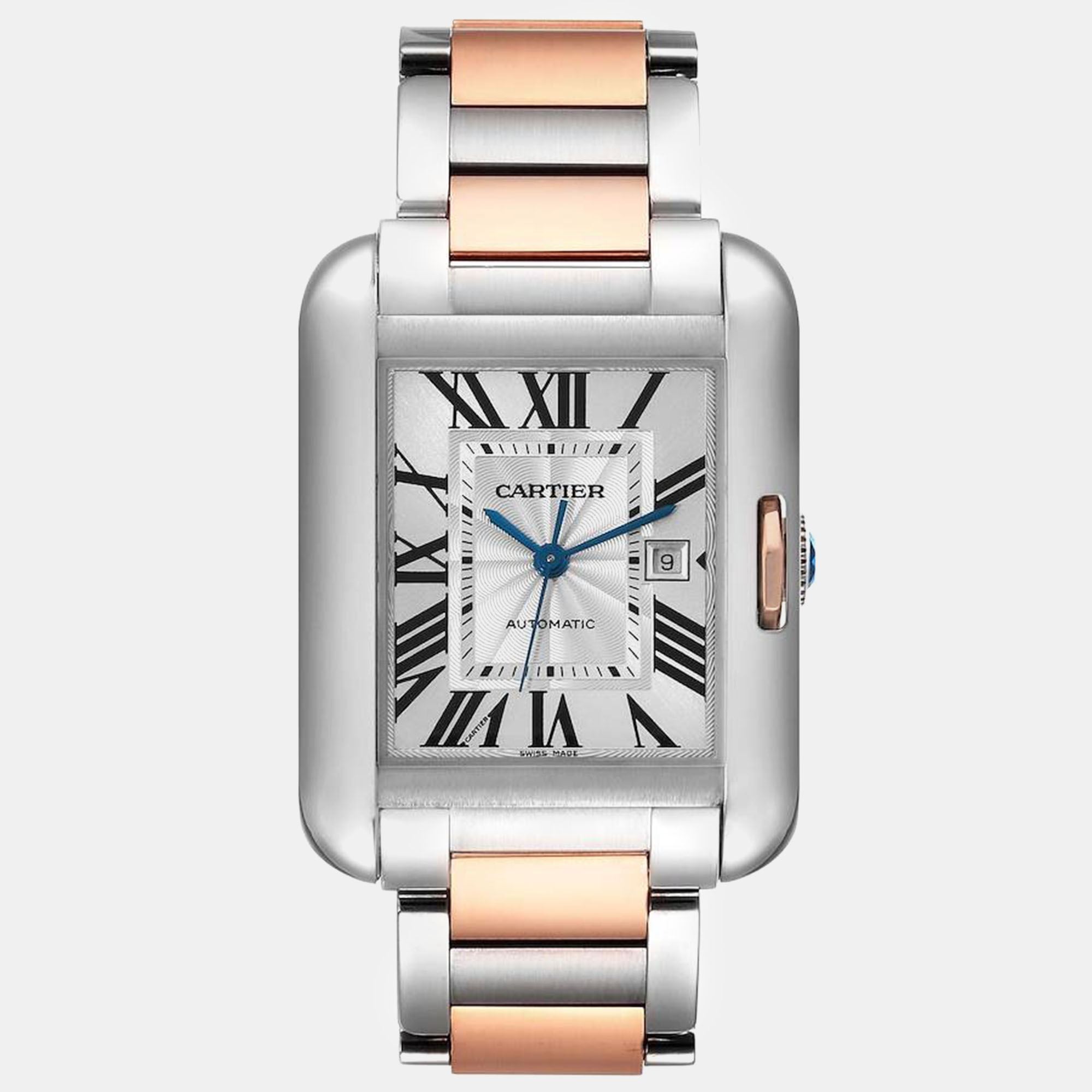Cartier tank anglaise large steel rose gold men's watch w5310037 39.2 x 29.8 mm