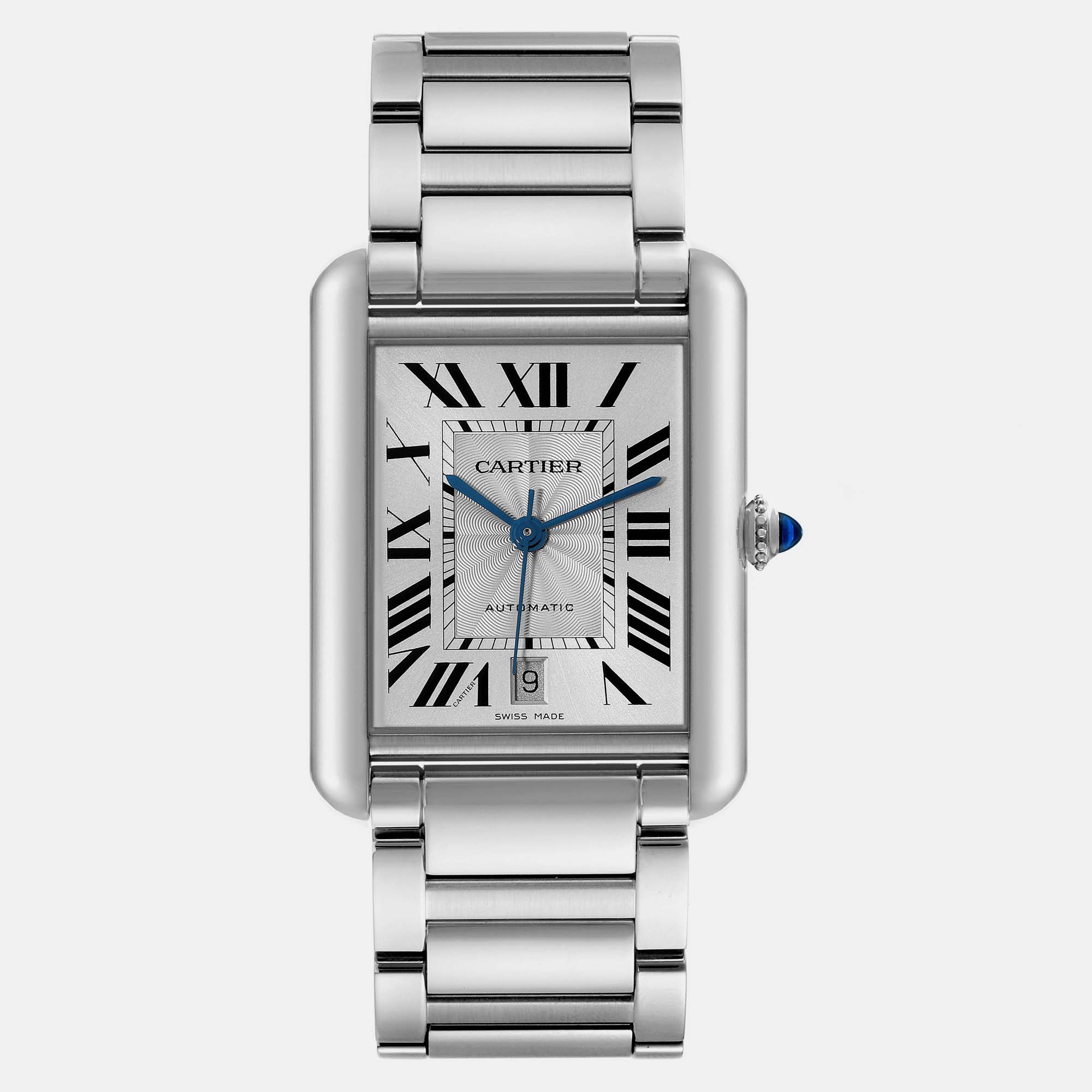 Cartier tank must xl silver dial automatic steel mens watch wsta0053 31 mm x 41 mm