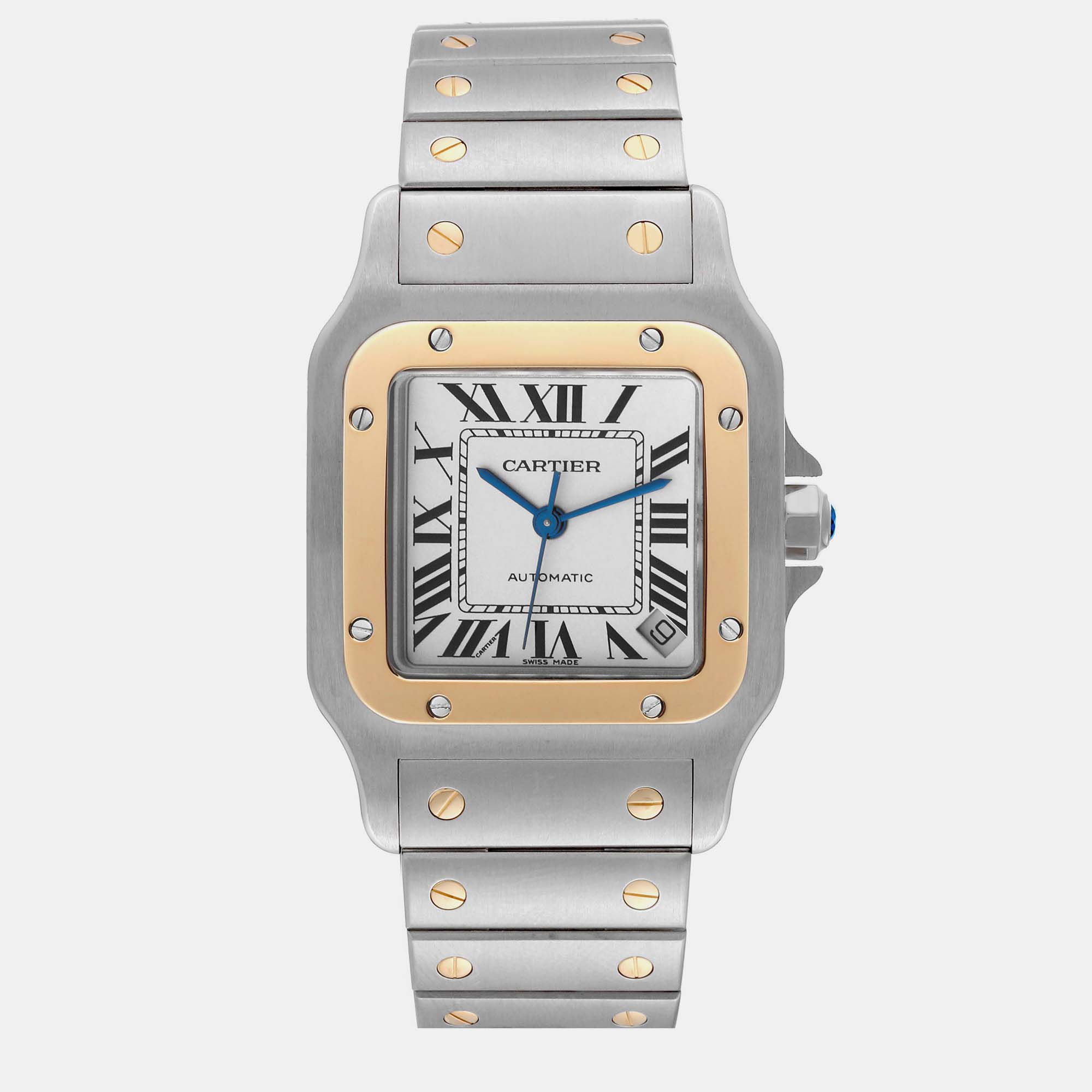 Cartier santos galbee xl steel yellow gold mens watch w20099c4 32 mm x 45 mm